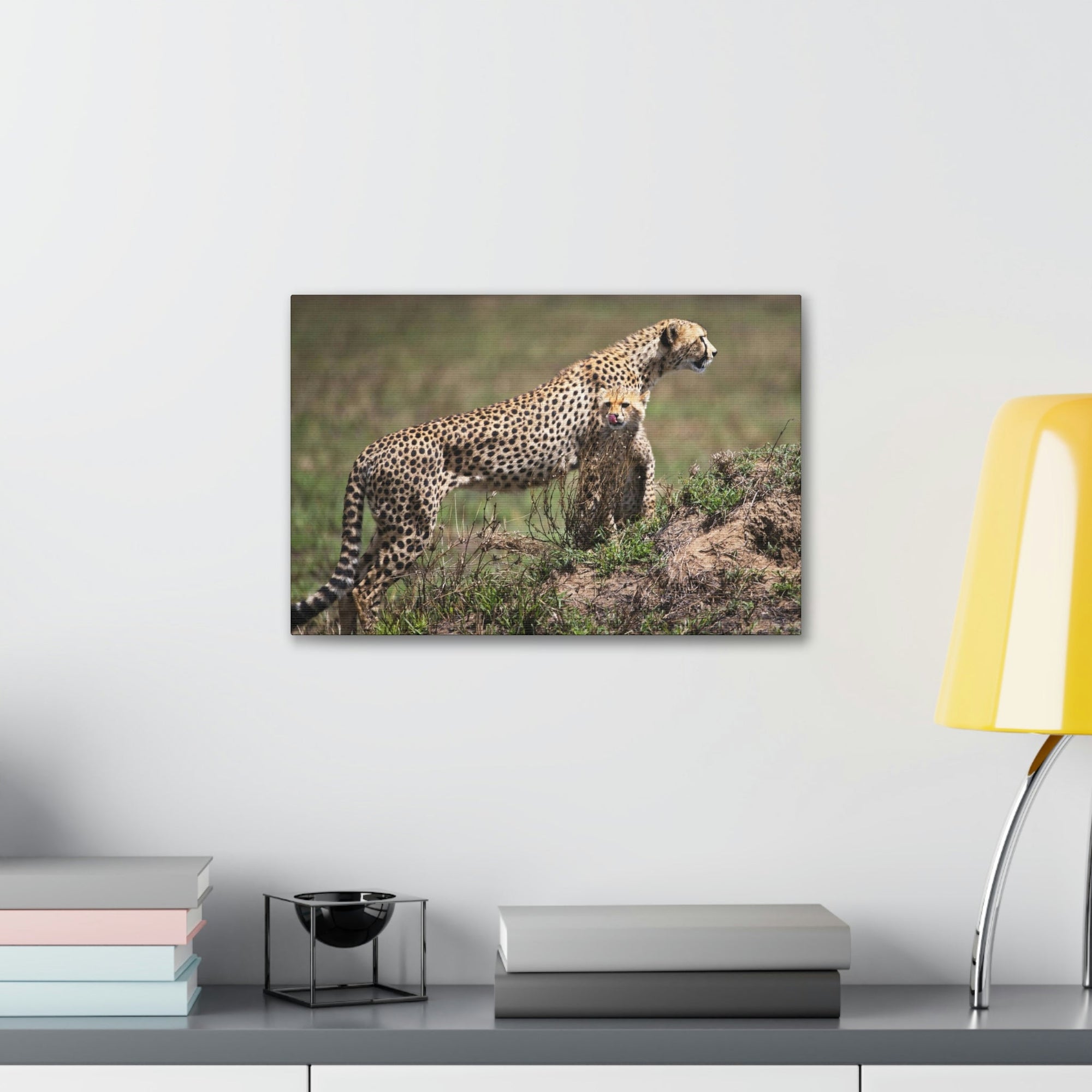 Scripture Walls Majestic Cheetah Art Majestic Cheetah Print Animal Wall Art Wildlife Canvas Prints Wall Art Ready to Hang Unframed-Express Your Love Gifts