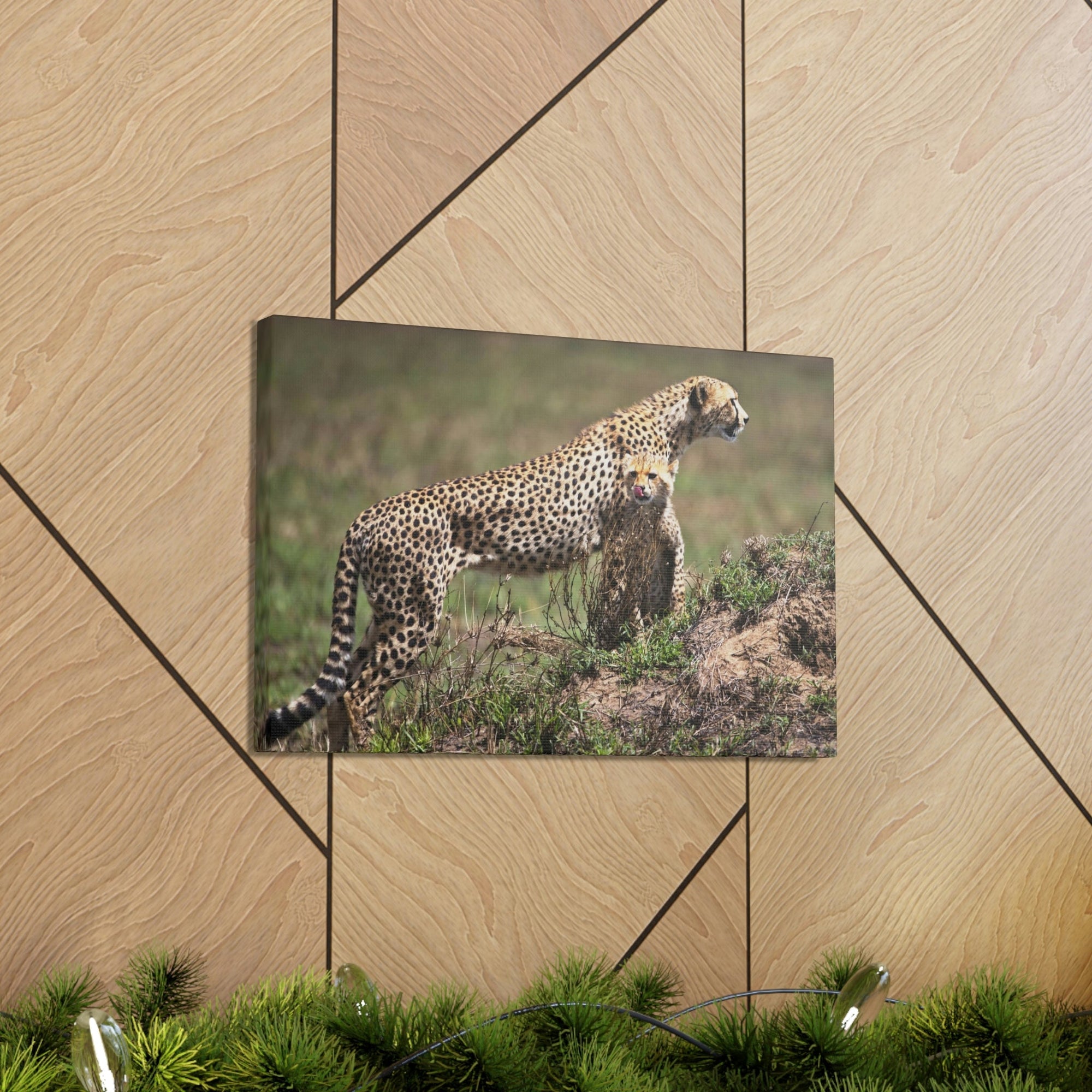 Scripture Walls Majestic Cheetah Art Majestic Cheetah Print Animal Wall Art Wildlife Canvas Prints Wall Art Ready to Hang Unframed-Express Your Love Gifts