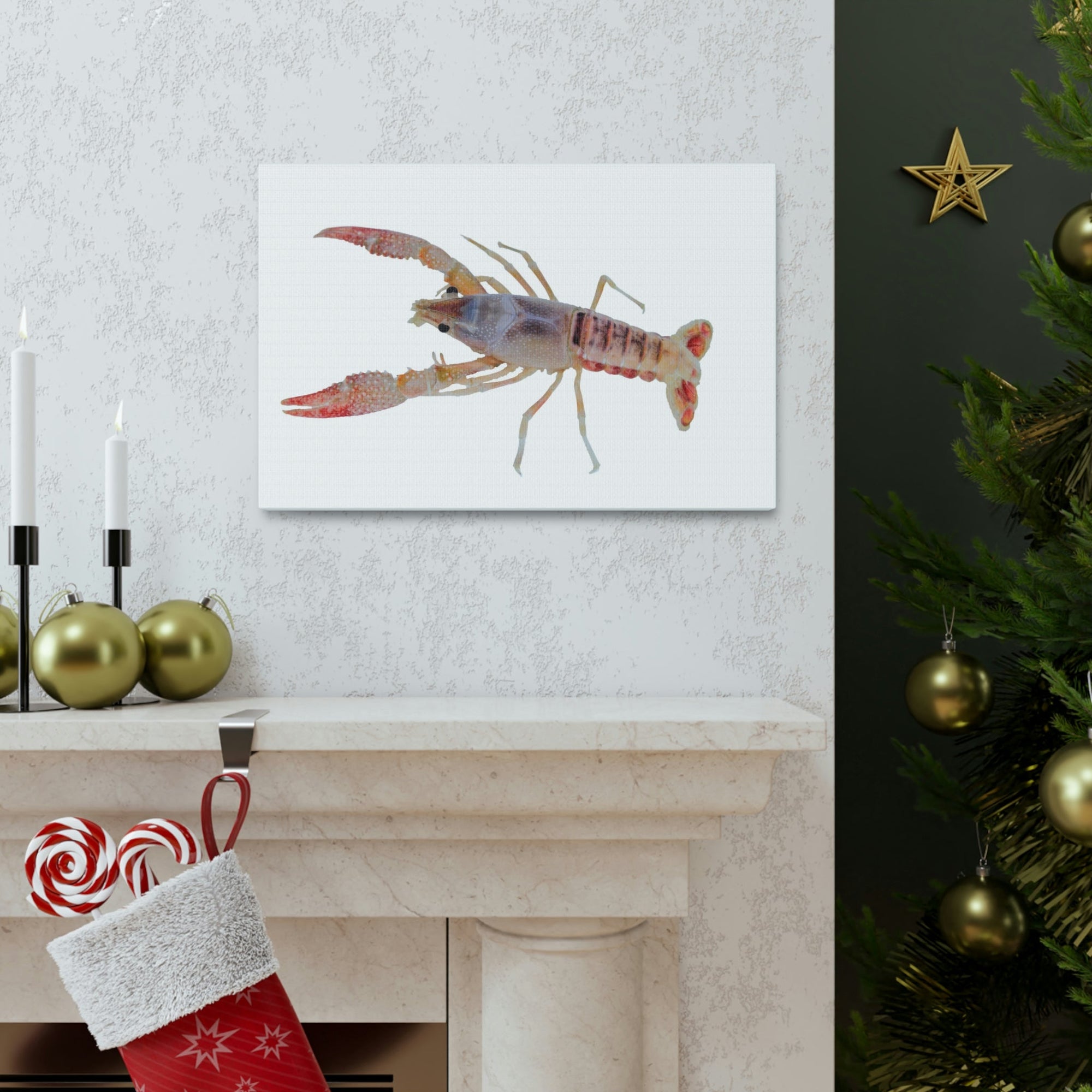 Scripture Walls Majestic Cray Fish Art Majestic Cray Fish Print Animal Wall Art Wildlife Canvas Prints Wall Art Ready to Hang Unframed-Express Your Love Gifts