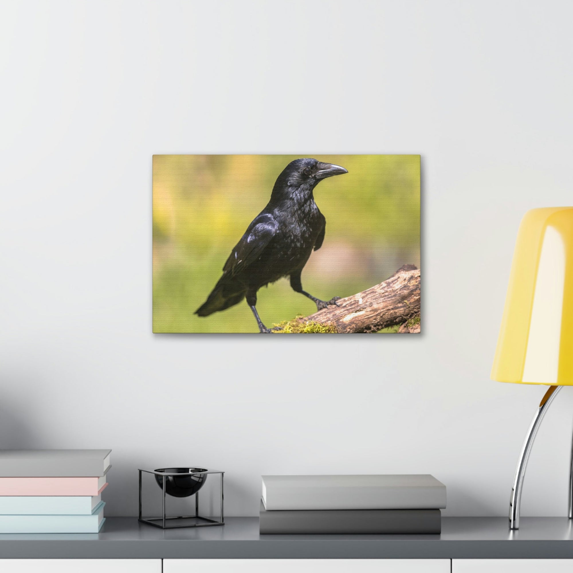 Scripture Walls Majestic Crow Art Majestic Crow Print Animal Wall Art Wildlife Canvas Prints Wall Art Ready to Hang Unframed-Express Your Love Gifts