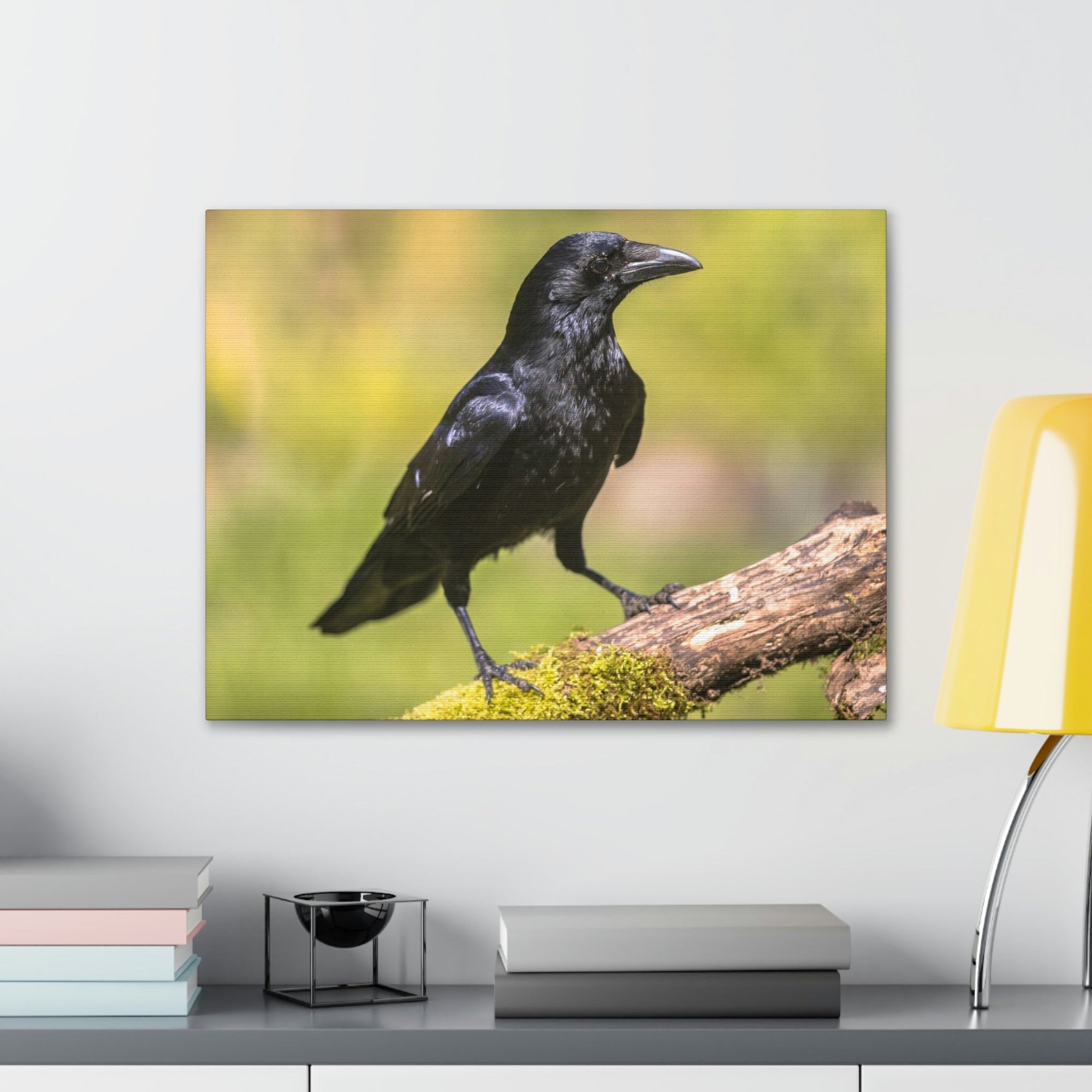 Scripture Walls Majestic Crow Art Majestic Crow Print Animal Wall Art Wildlife Canvas Prints Wall Art Ready to Hang Unframed-Express Your Love Gifts