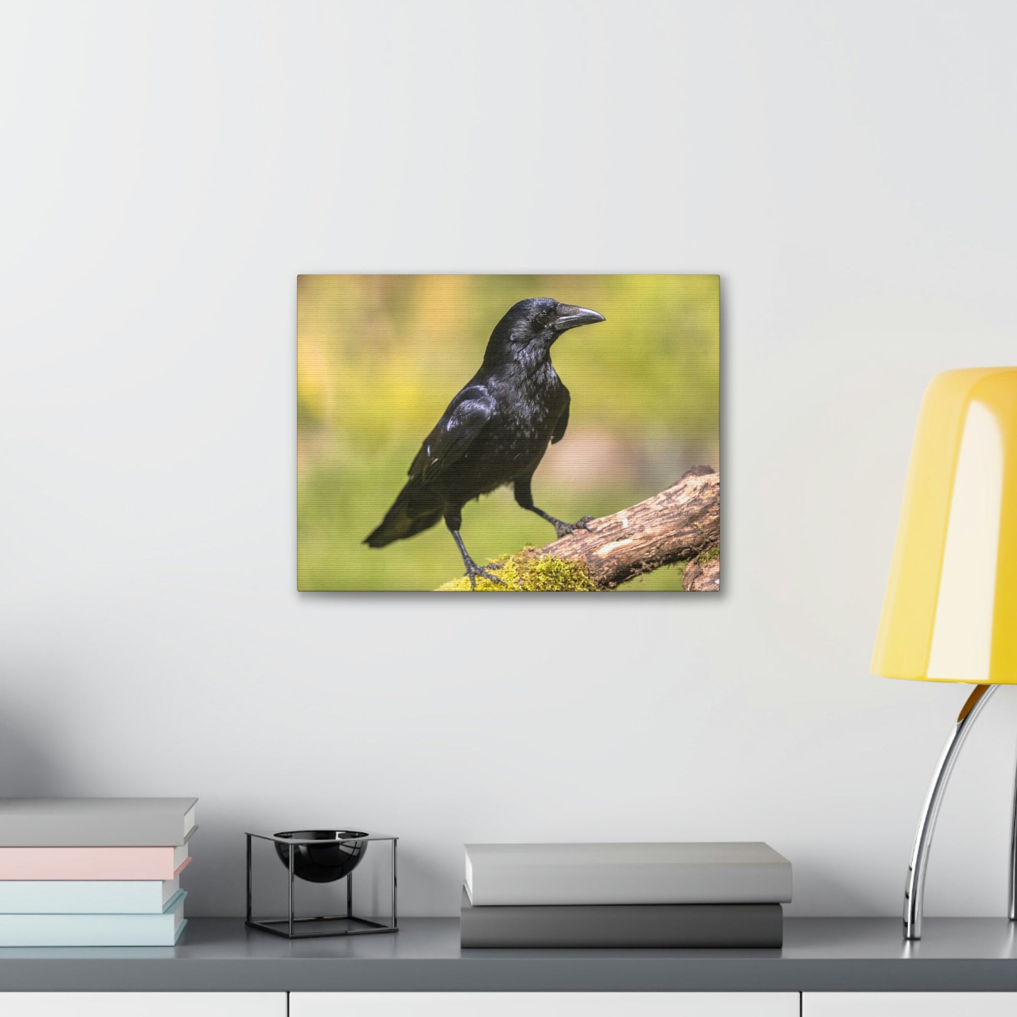 Scripture Walls Majestic Crow Art Majestic Crow Print Animal Wall Art Wildlife Canvas Prints Wall Art Ready to Hang Unframed-Express Your Love Gifts