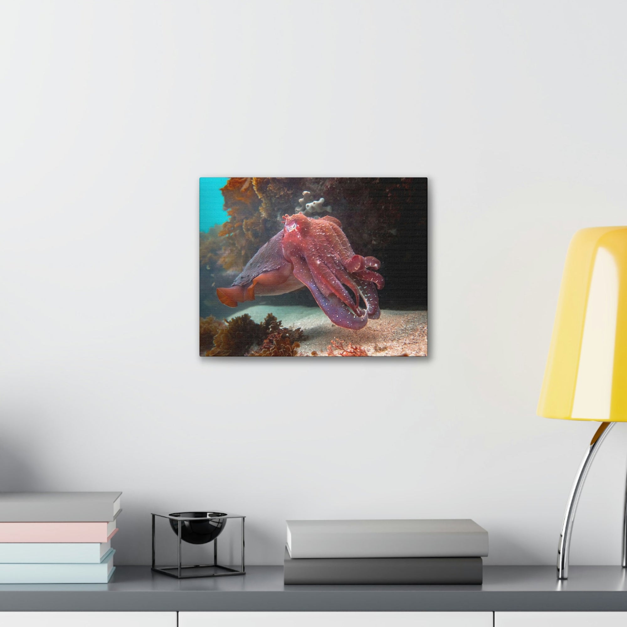 Scripture Walls Majestic Giant Cuttlefish Floating in the Ocean Print Animal Wall Art Wildlife Canvas Prints Wall Art Ready to Hang Unframed-Express Your Love Gifts