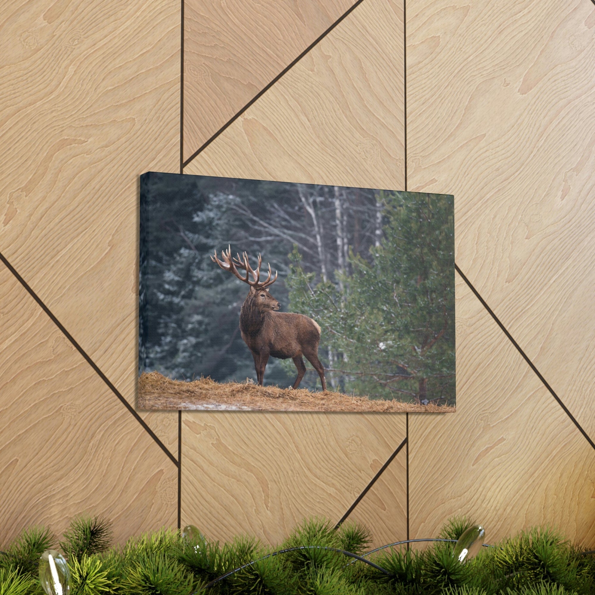 Scripture Walls Majestic Graet Adult Deer Print Animal Wall Art Wildlife Canvas Prints Wall Art Ready to Hang Unframed-Express Your Love Gifts