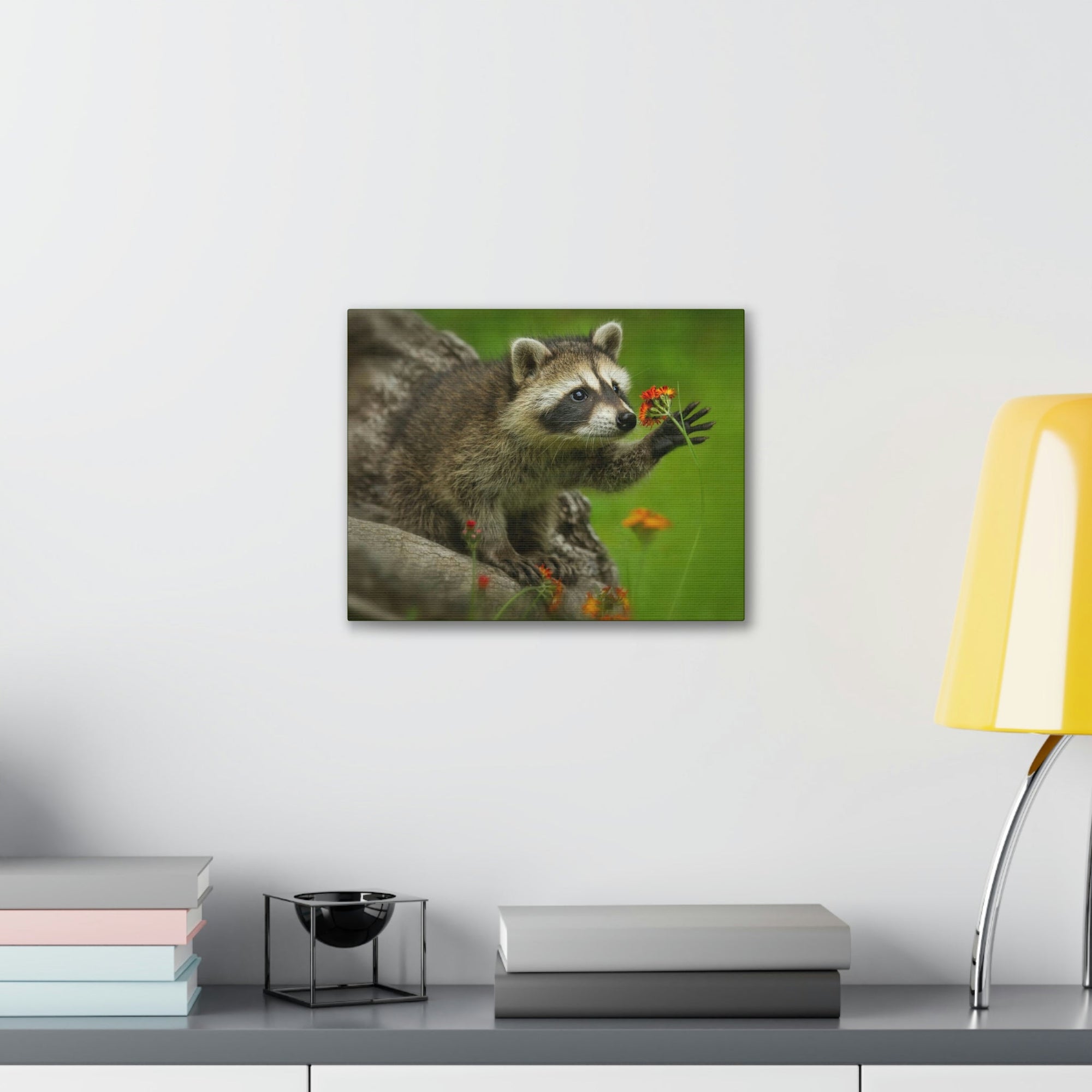 Scripture Walls Majestic Raccoon Art Majestic Raccoon Print Animal Wall Art Wildlife Canvas Prints Wall Art Ready to Hang Unframed-Express Your Love Gifts