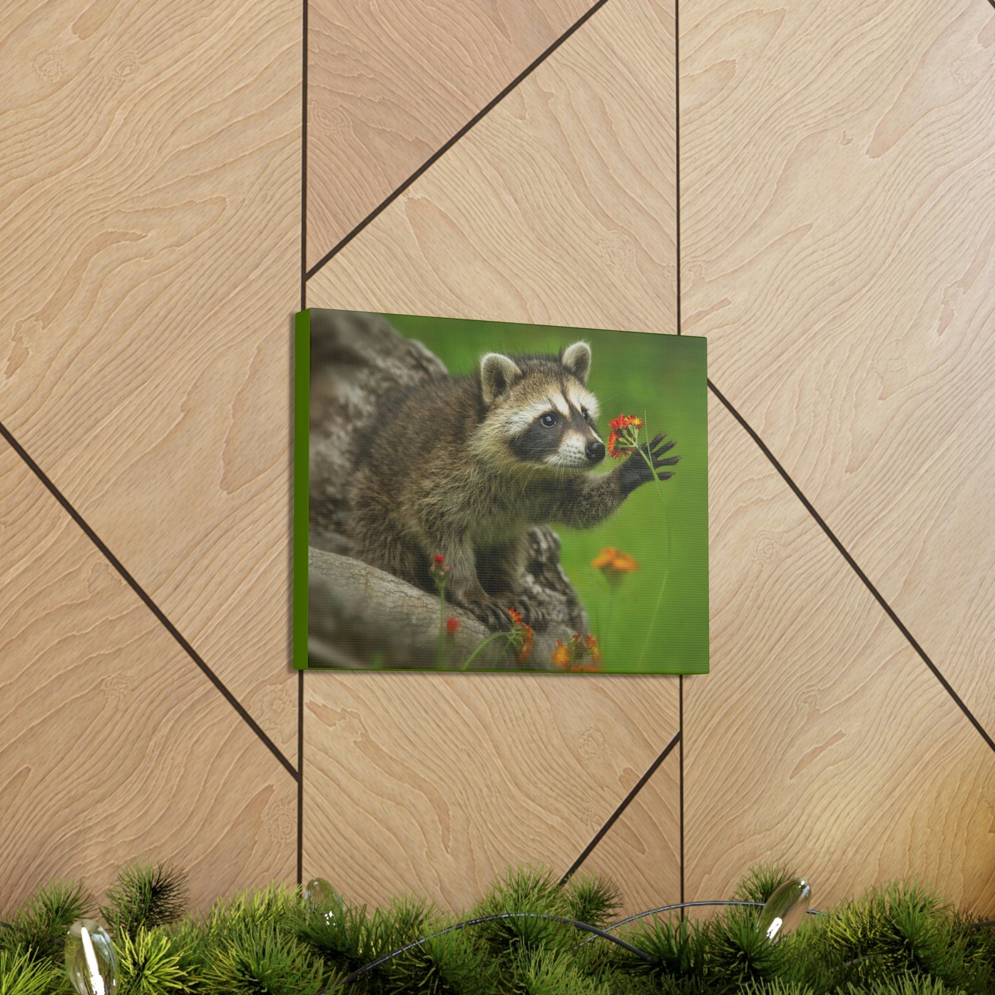 Scripture Walls Majestic Raccoon Art Majestic Raccoon Print Animal Wall Art Wildlife Canvas Prints Wall Art Ready to Hang Unframed-Express Your Love Gifts