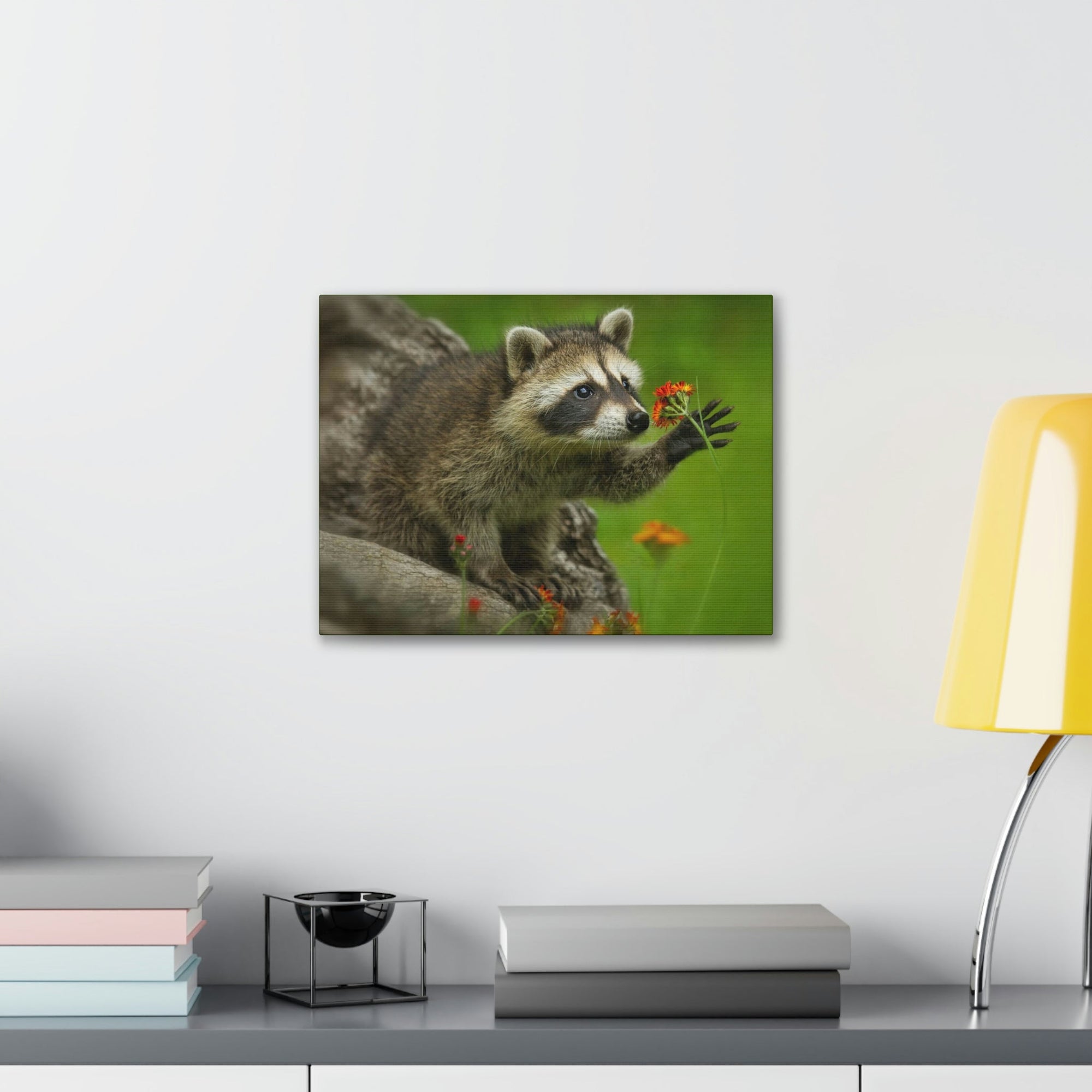 Scripture Walls Majestic Raccoon Art Majestic Raccoon Print Animal Wall Art Wildlife Canvas Prints Wall Art Ready to Hang Unframed-Express Your Love Gifts