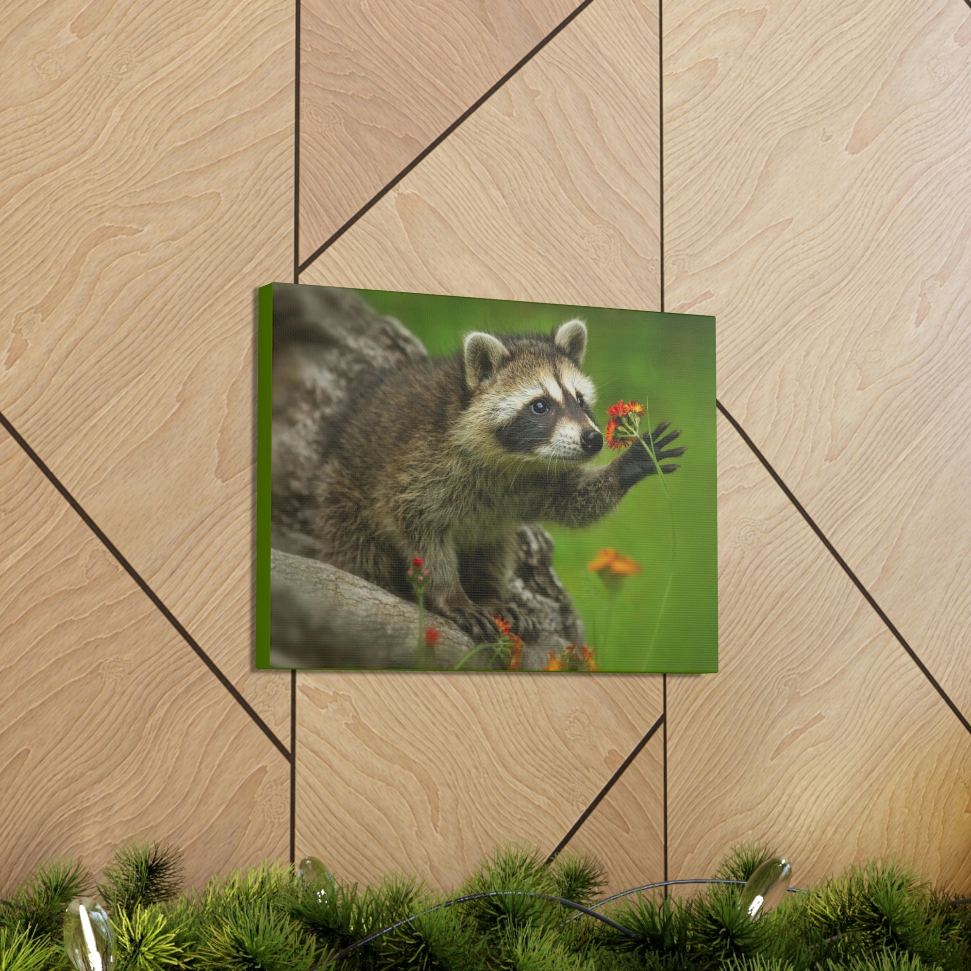 Scripture Walls Majestic Raccoon Art Majestic Raccoon Print Animal Wall Art Wildlife Canvas Prints Wall Art Ready to Hang Unframed-Express Your Love Gifts