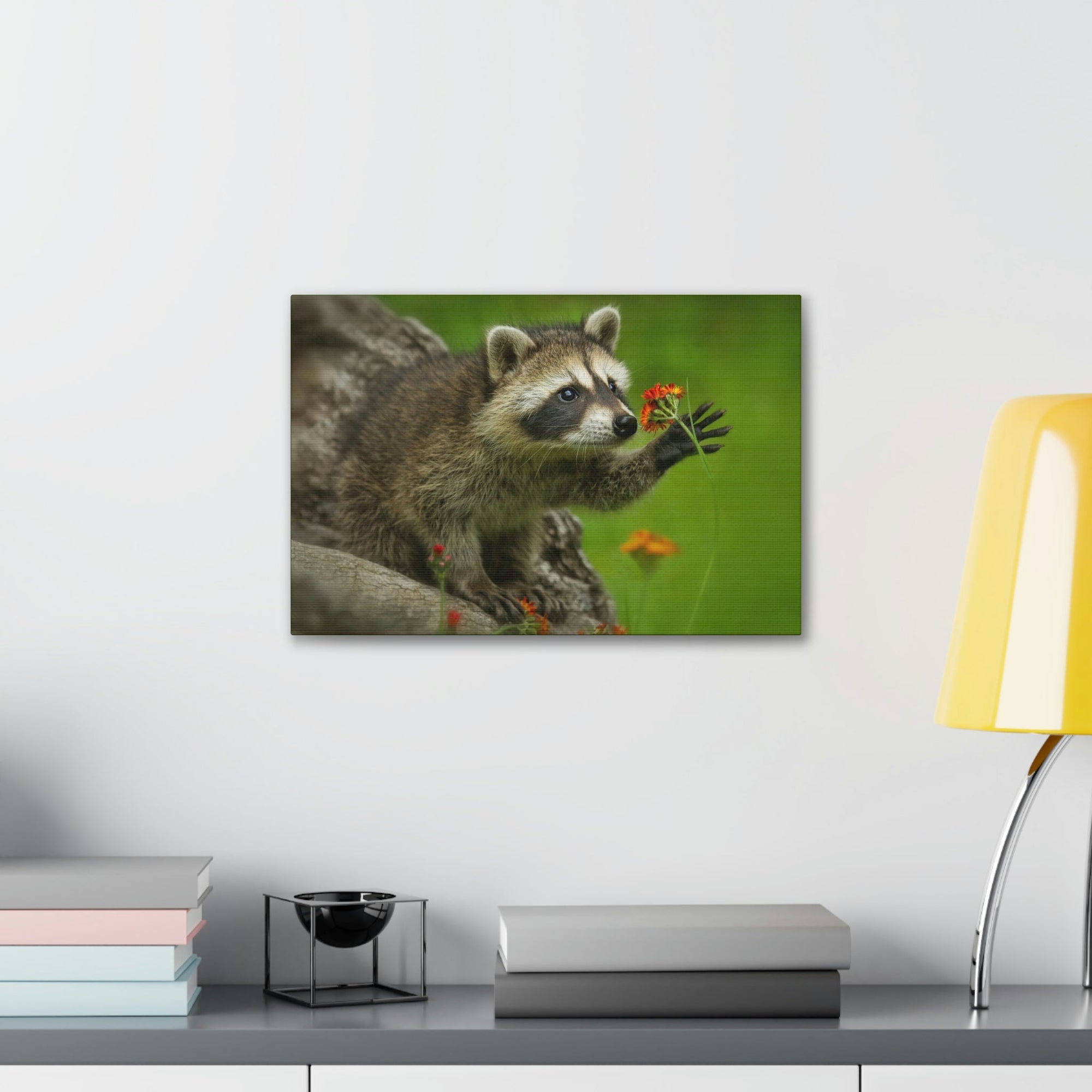 Scripture Walls Majestic Raccoon Art Majestic Raccoon Print Animal Wall Art Wildlife Canvas Prints Wall Art Ready to Hang Unframed-Express Your Love Gifts