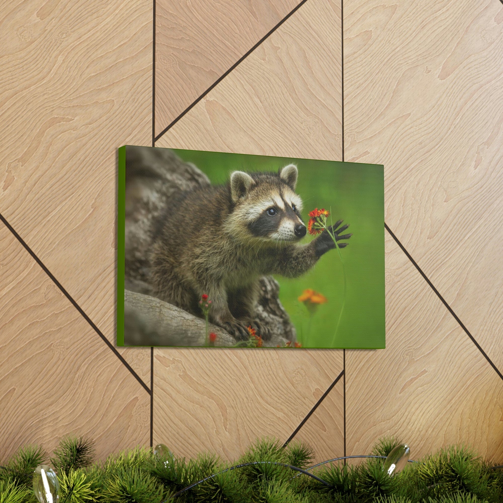 Scripture Walls Majestic Raccoon Art Majestic Raccoon Print Animal Wall Art Wildlife Canvas Prints Wall Art Ready to Hang Unframed-Express Your Love Gifts