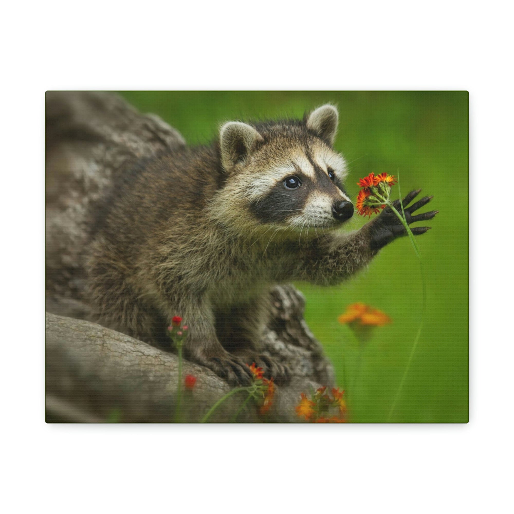 Scripture Walls Majestic Raccoon Art Majestic Raccoon Print Animal Wall Art Wildlife Canvas Prints Wall Art Ready to Hang Unframed-Express Your Love Gifts