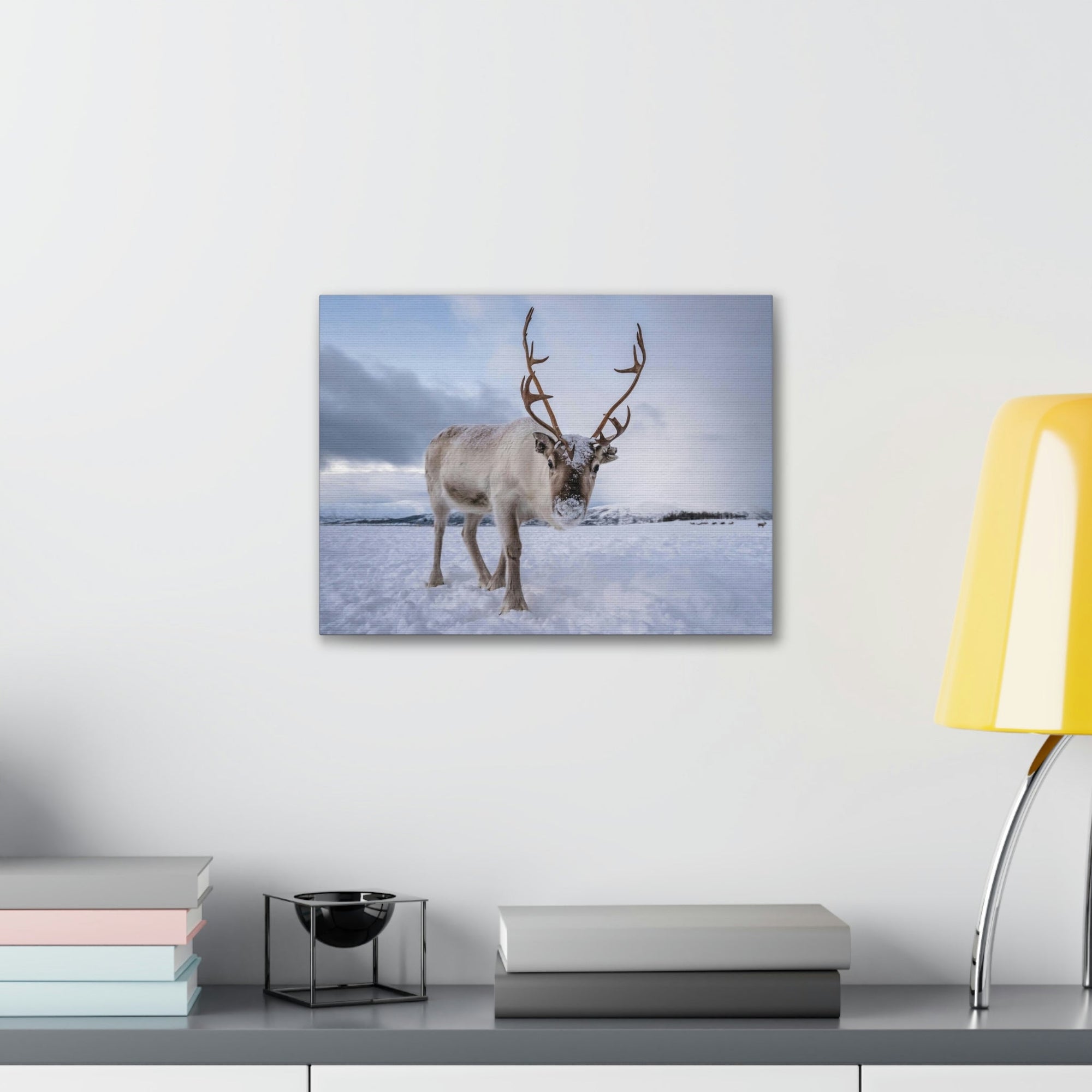 Scripture Walls Majestic Reindeer Art Majestic Reindeer Print Animal Wall Art Wildlife Canvas Prints Wall Art Ready to Hang Unframed-Express Your Love Gifts