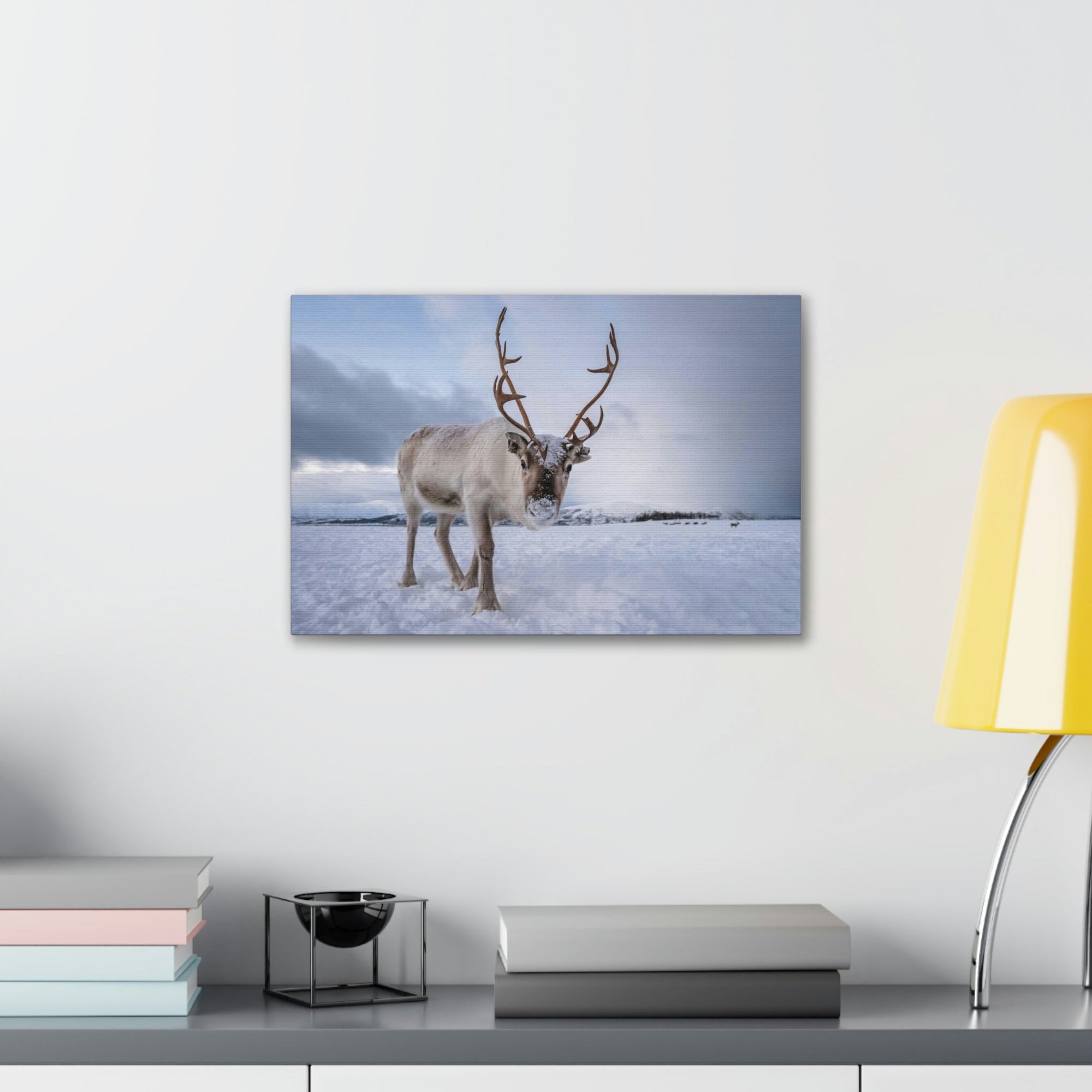 Scripture Walls Majestic Reindeer Art Majestic Reindeer Print Animal Wall Art Wildlife Canvas Prints Wall Art Ready to Hang Unframed-Express Your Love Gifts