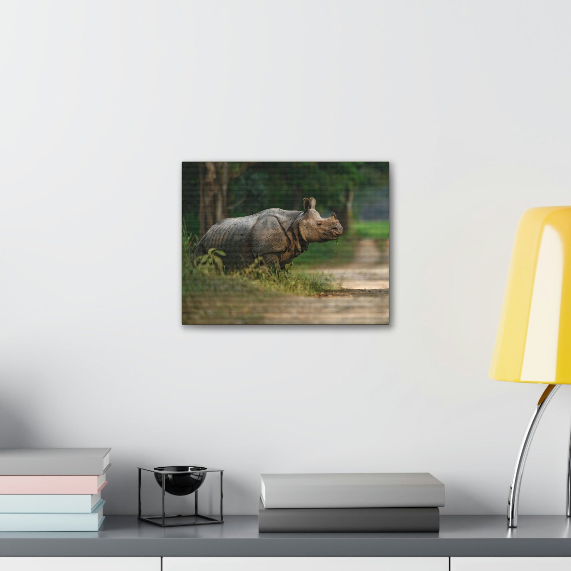 Scripture Walls Majestic Rhino Art Majestic Rhino Print Animal Wall Art Wildlife Canvas Prints Wall Art Ready to Hang Unframed-Express Your Love Gifts