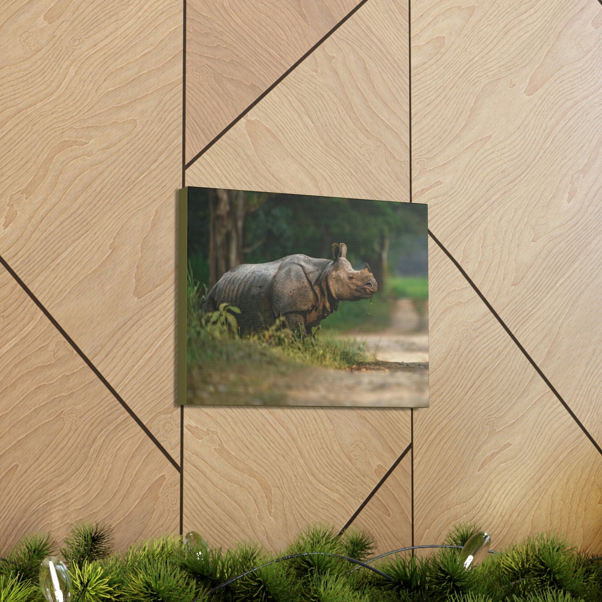 Scripture Walls Majestic Rhino Art Majestic Rhino Print Animal Wall Art Wildlife Canvas Prints Wall Art Ready to Hang Unframed-Express Your Love Gifts