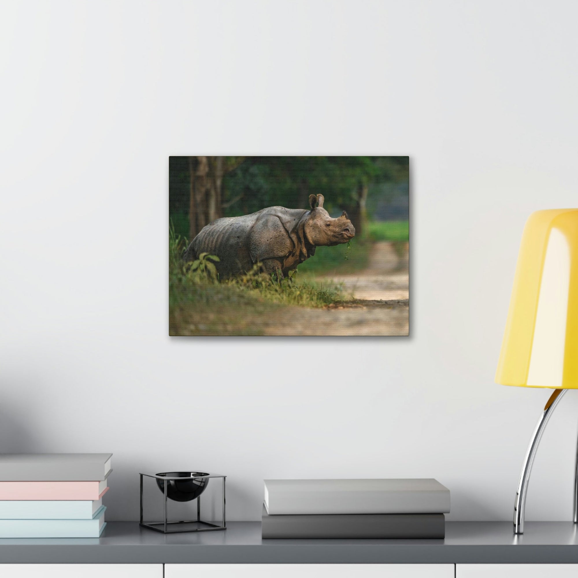 Scripture Walls Majestic Rhino Art Majestic Rhino Print Animal Wall Art Wildlife Canvas Prints Wall Art Ready to Hang Unframed-Express Your Love Gifts