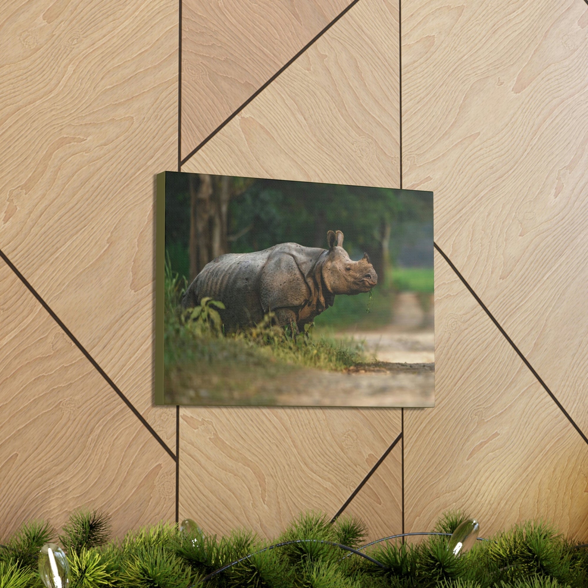 Scripture Walls Majestic Rhino Art Majestic Rhino Print Animal Wall Art Wildlife Canvas Prints Wall Art Ready to Hang Unframed-Express Your Love Gifts