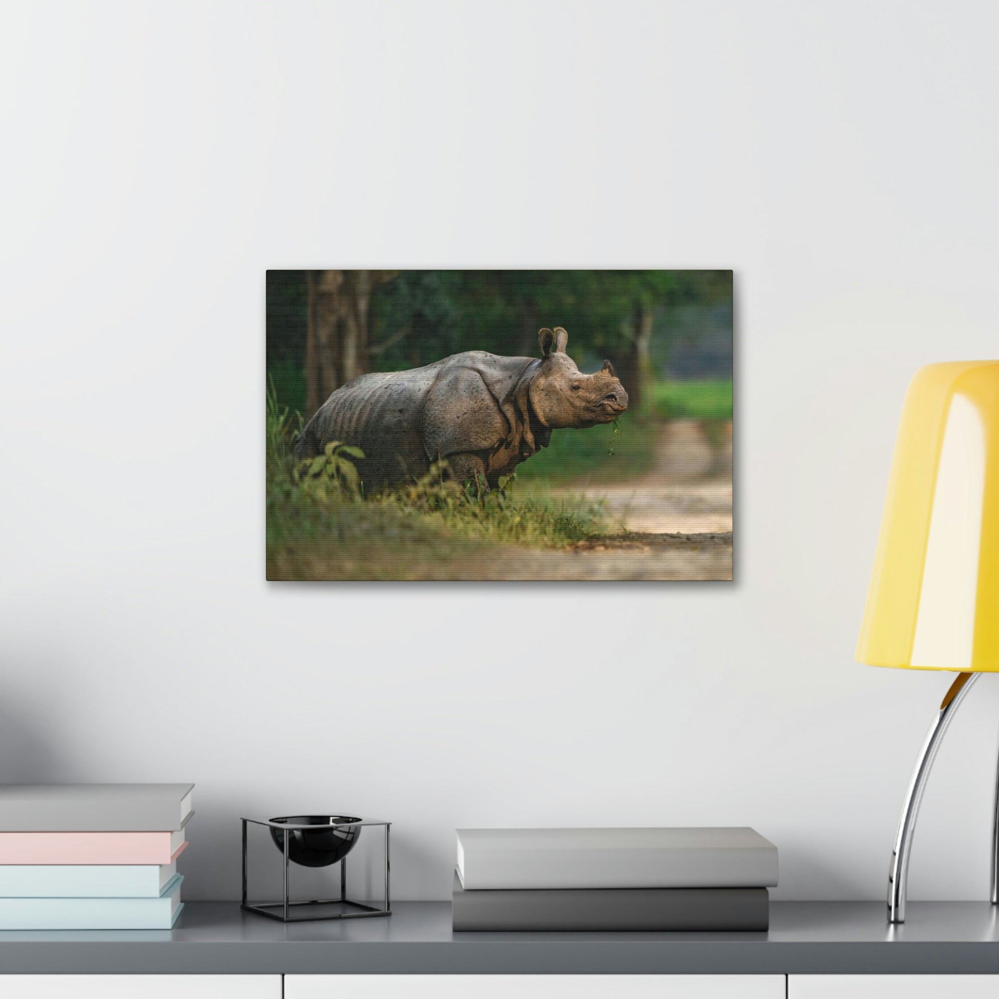 Scripture Walls Majestic Rhino Art Majestic Rhino Print Animal Wall Art Wildlife Canvas Prints Wall Art Ready to Hang Unframed-Express Your Love Gifts