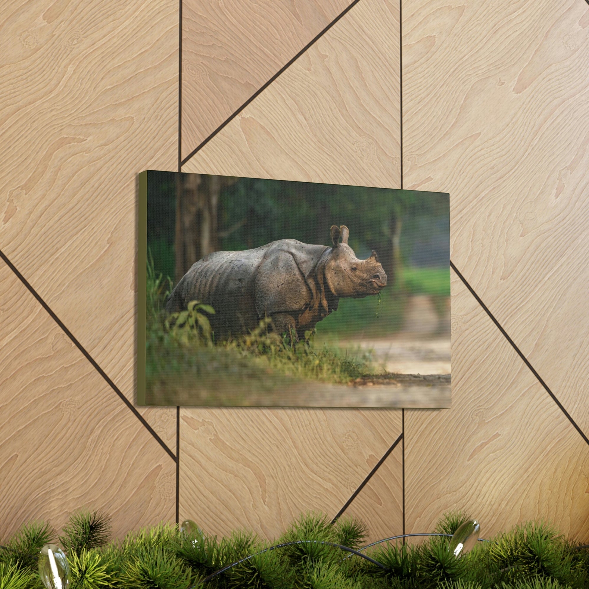 Scripture Walls Majestic Rhino Art Majestic Rhino Print Animal Wall Art Wildlife Canvas Prints Wall Art Ready to Hang Unframed-Express Your Love Gifts