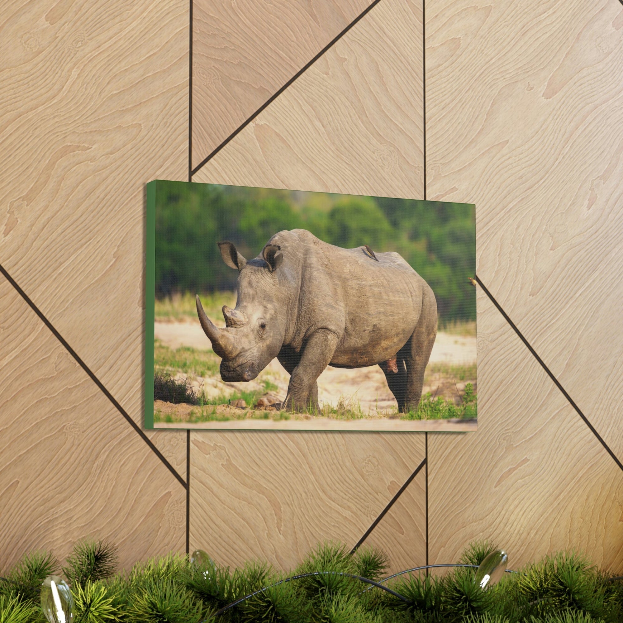 Scripture Walls Majestic Rhinoceros Art Majestic Rhinoceros Print Animal Wall Art Wildlife Canvas Prints Wall Art Ready to Hang Unframed-Express Your Love Gifts