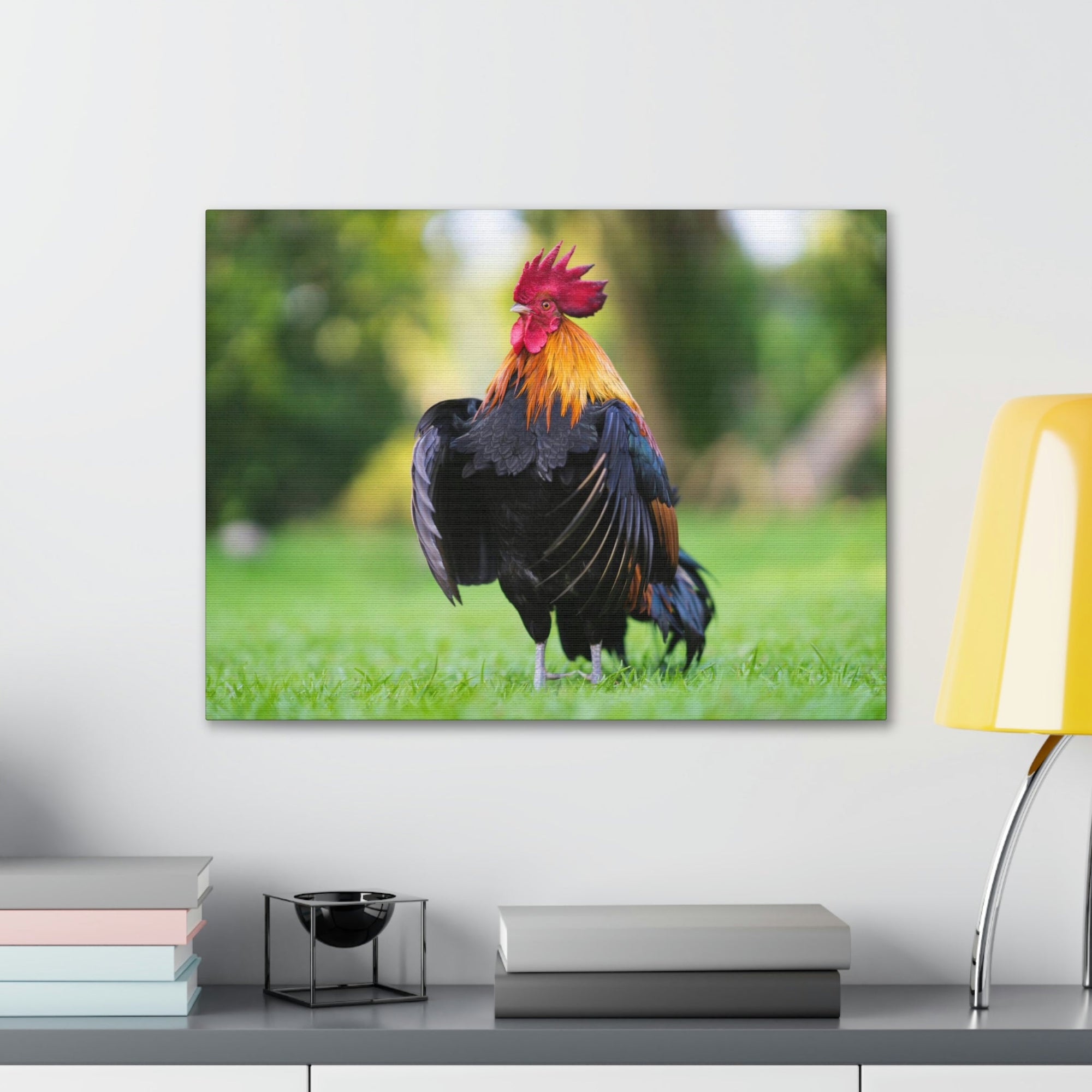 Scripture Walls Majestic Rooster Art Majestic Rooster Print Animal Wall Art Wildlife Canvas Prints Wall Art Ready to Hang Unframed-Express Your Love Gifts