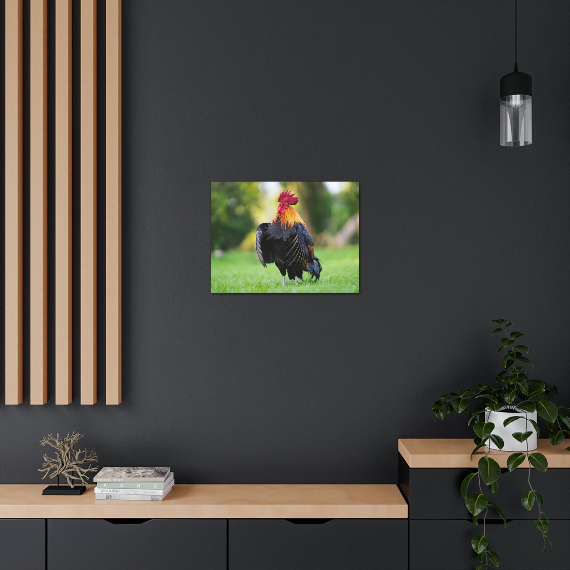 Scripture Walls Majestic Rooster Art Majestic Rooster Print Animal Wall Art Wildlife Canvas Prints Wall Art Ready to Hang Unframed-Express Your Love Gifts