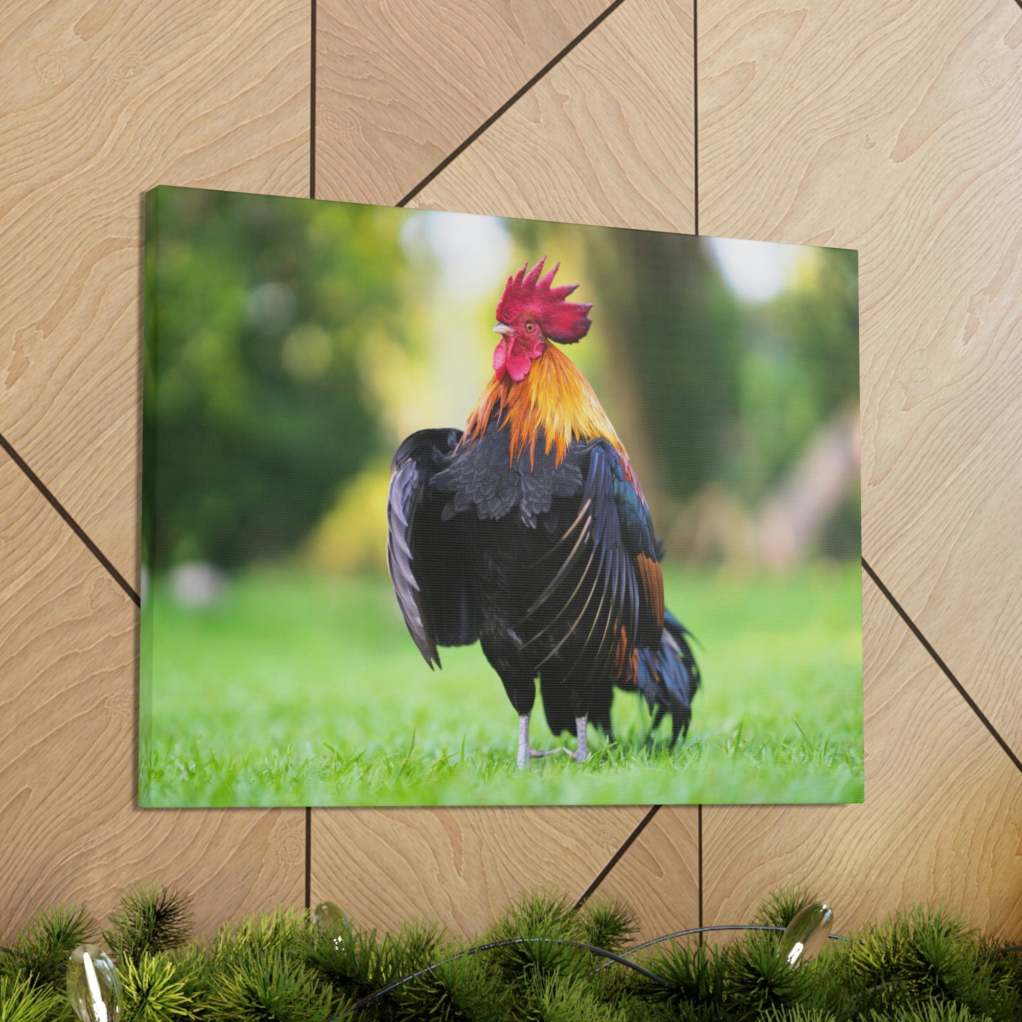 Scripture Walls Majestic Rooster Art Majestic Rooster Print Animal Wall Art Wildlife Canvas Prints Wall Art Ready to Hang Unframed-Express Your Love Gifts