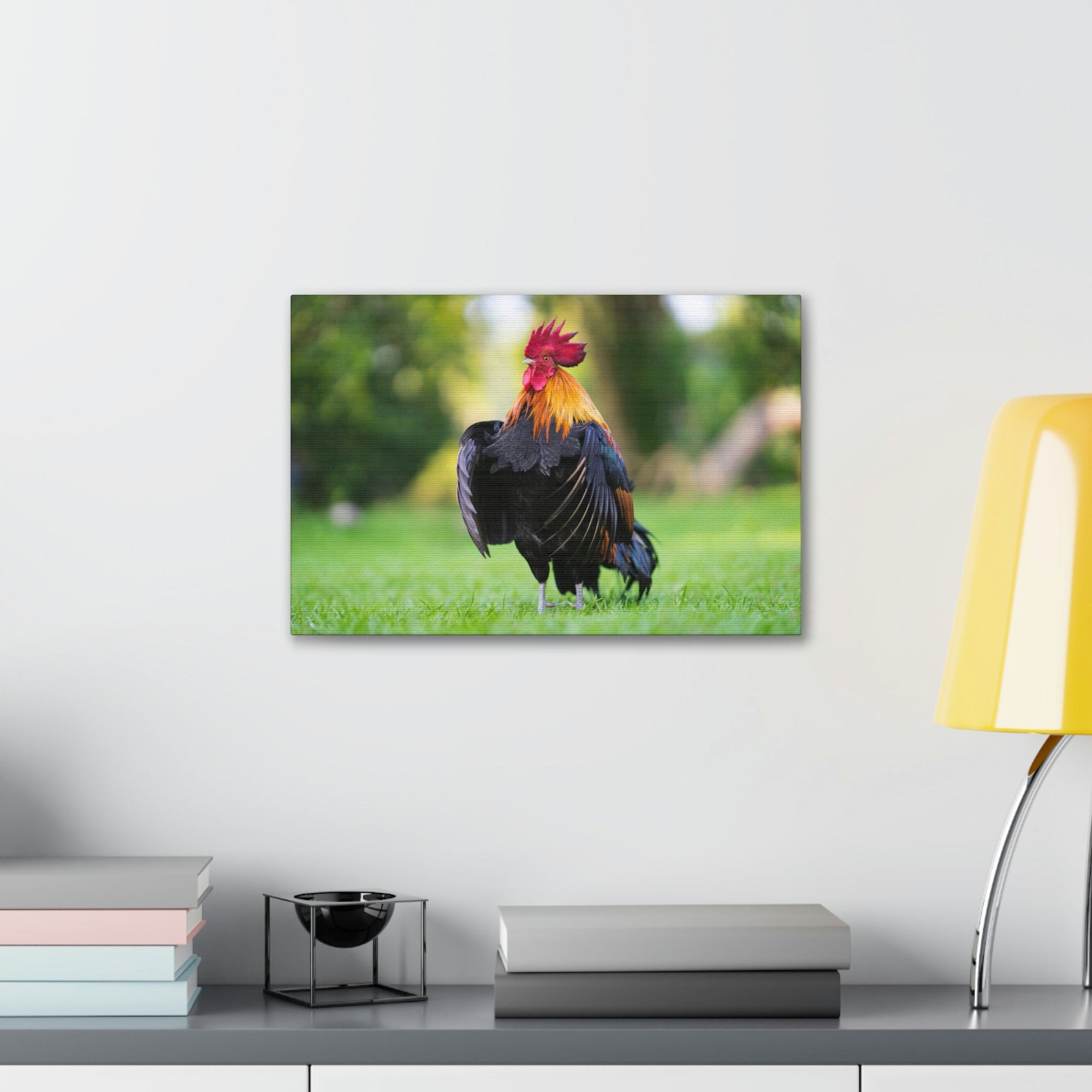 Scripture Walls Majestic Rooster Art Majestic Rooster Print Animal Wall Art Wildlife Canvas Prints Wall Art Ready to Hang Unframed-Express Your Love Gifts