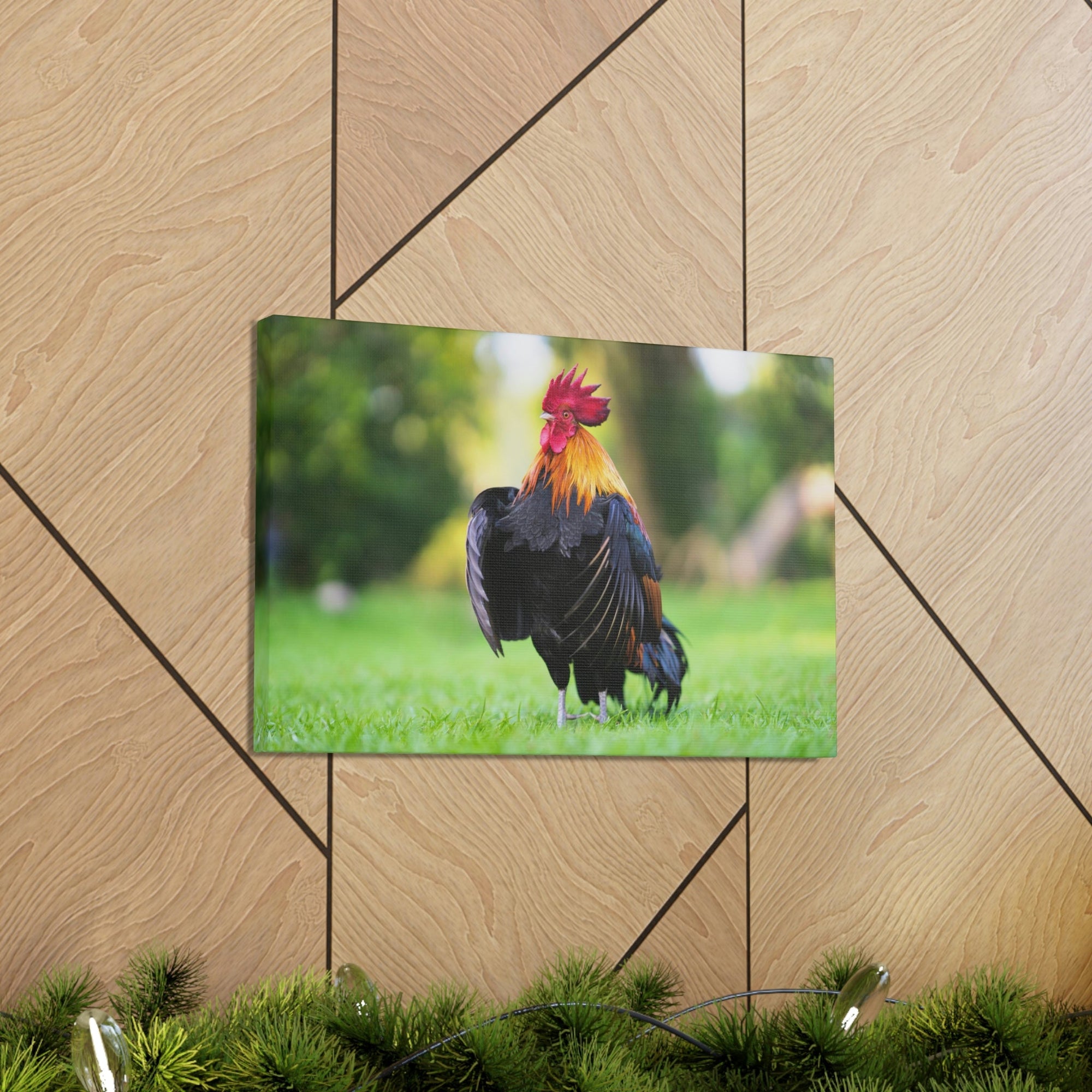 Scripture Walls Majestic Rooster Art Majestic Rooster Print Animal Wall Art Wildlife Canvas Prints Wall Art Ready to Hang Unframed-Express Your Love Gifts