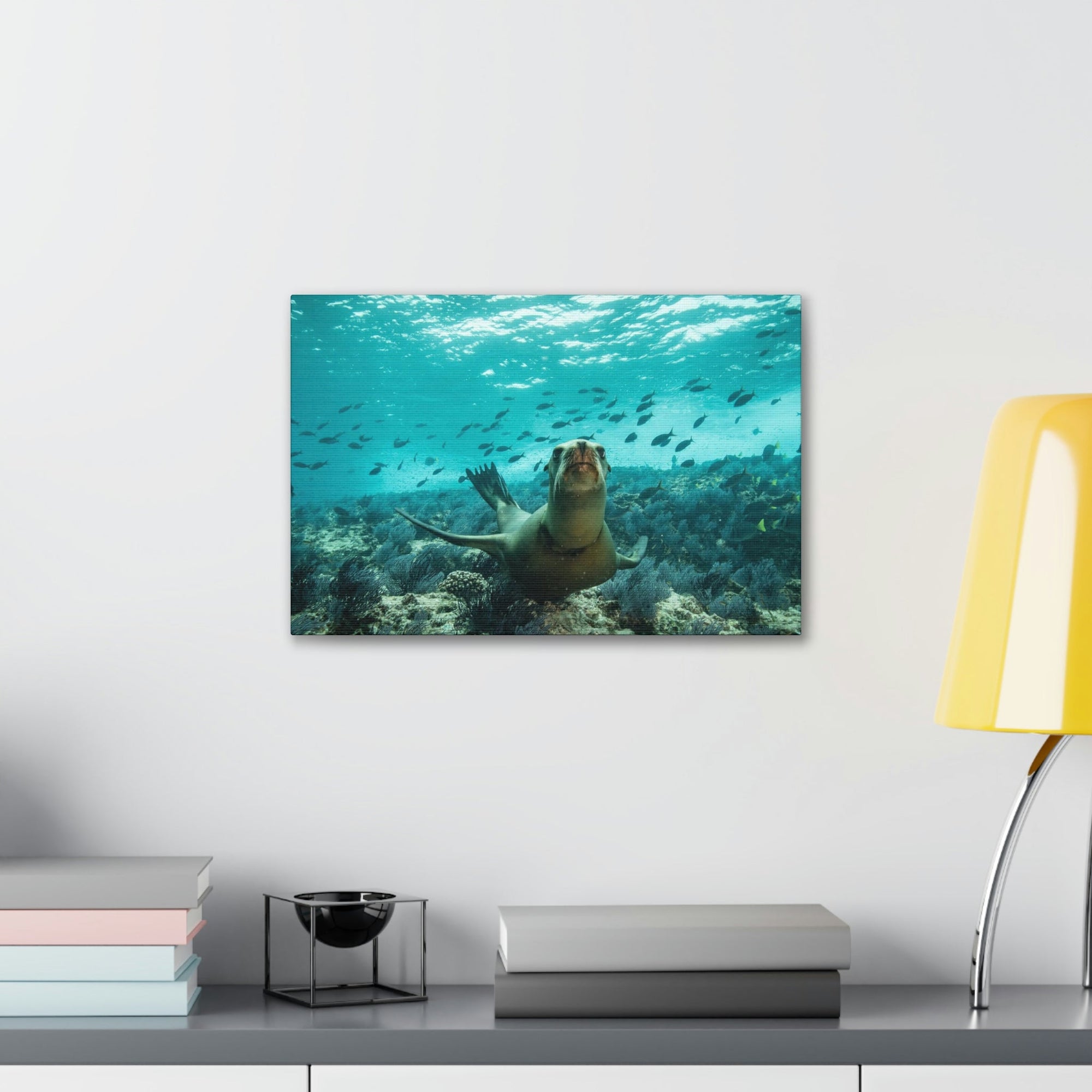 Scripture Walls Majestic Sea Lion Art Majestic Sea Lion Print Animal Wall Art Wildlife Canvas Prints Wall Art Ready to Hang Unframed-Express Your Love Gifts