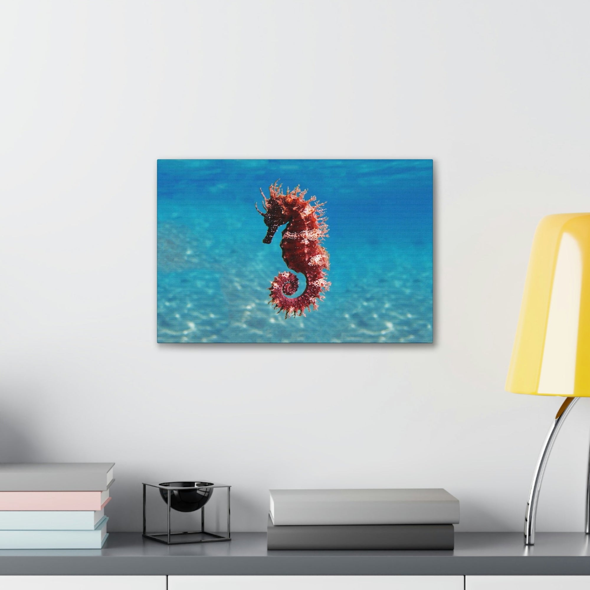 Scripture Walls Majestic Seahorse Art Majestic Seahorse Print Animal Wall Art Wildlife Canvas Prints Wall Art Ready to Hang Unframed-Express Your Love Gifts