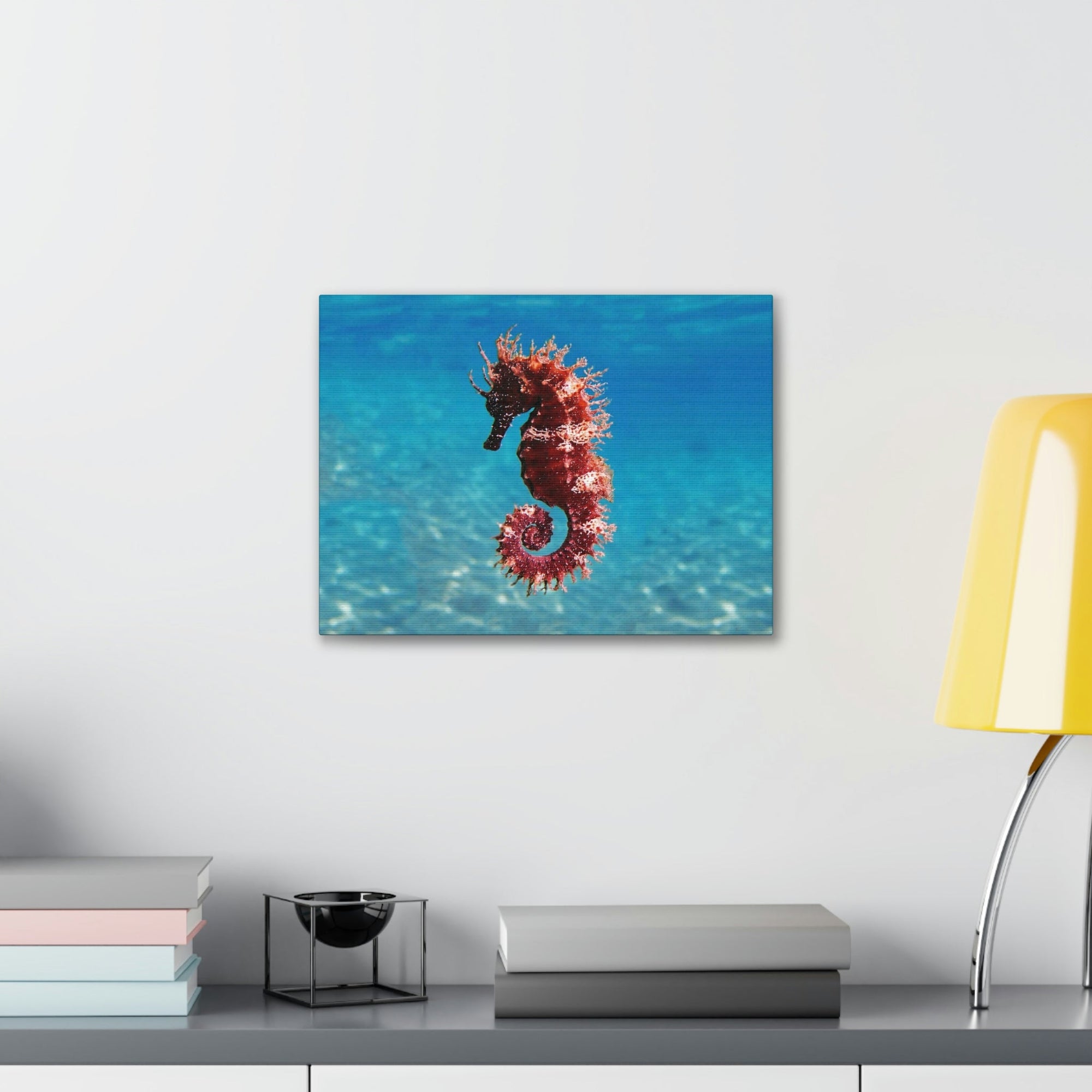 Scripture Walls Majestic Seahorse Art Majestic Seahorse Print Animal Wall Art Wildlife Canvas Prints Wall Art Ready to Hang Unframed-Express Your Love Gifts