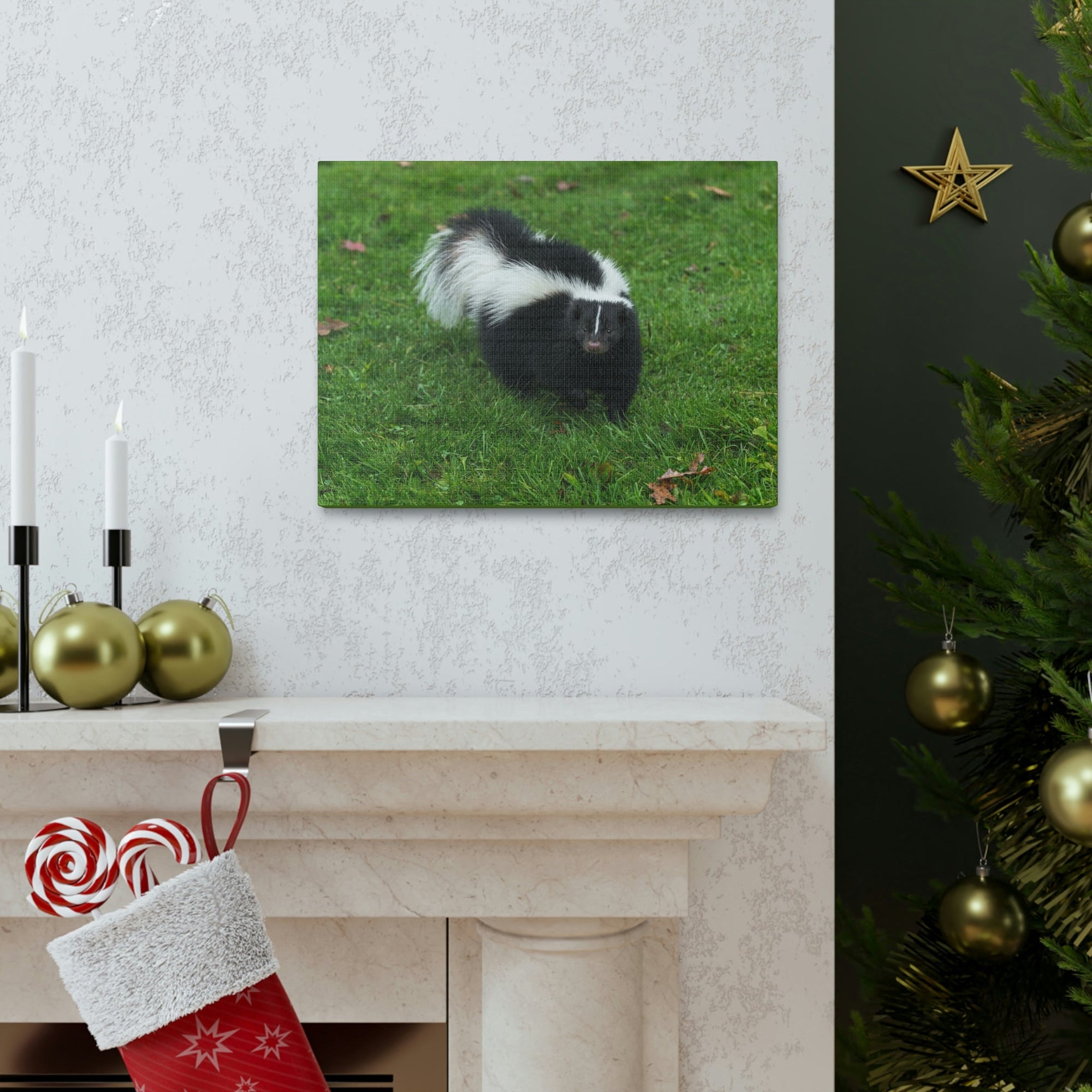 Scripture Walls Majestic Skunks Art Majestic Skunks Print Animal Wall Art Wildlife Canvas Prints Wall Art Ready to Hang Unframed-Express Your Love Gifts