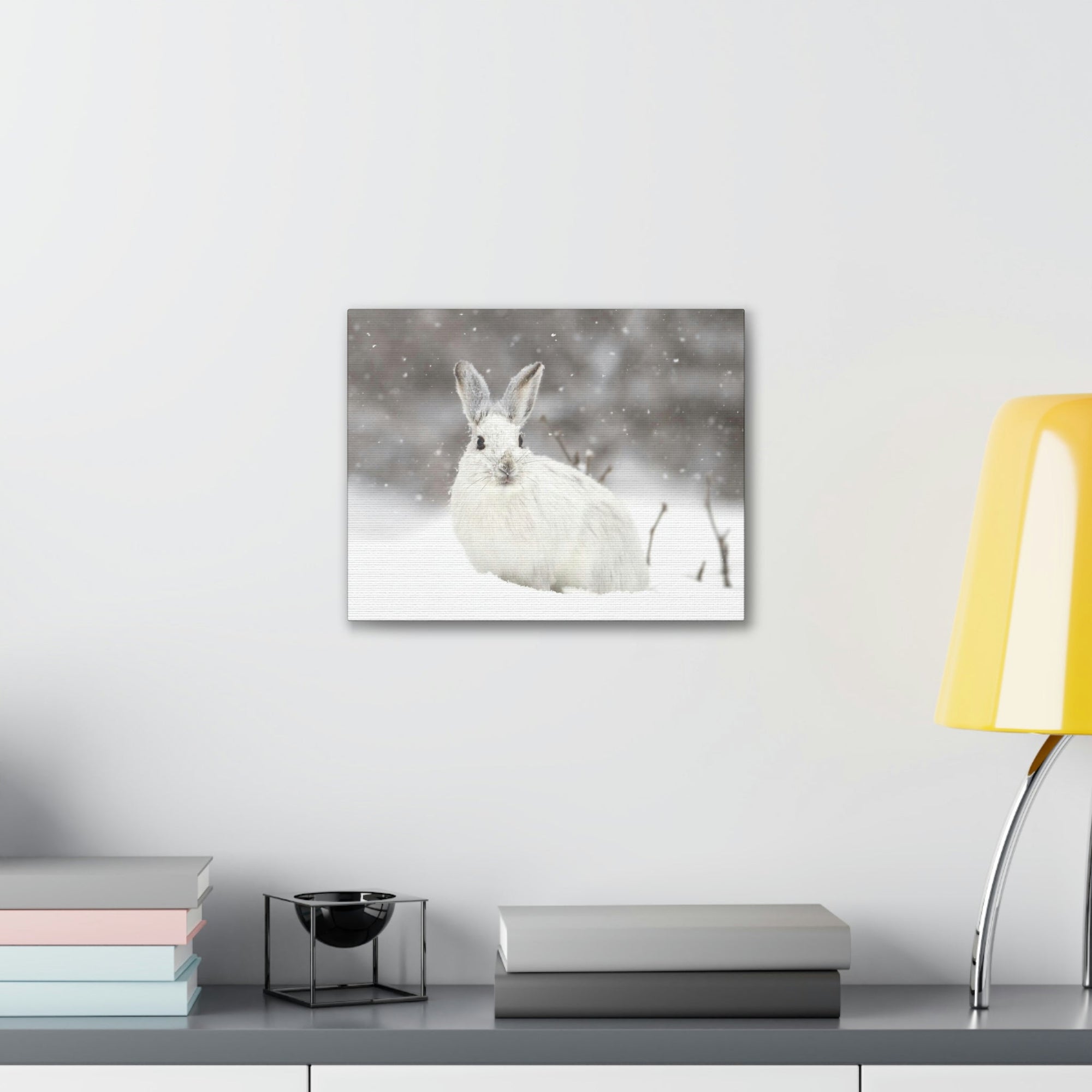 Scripture Walls Majestic Snow Hare Art Majestic Snow Hare Print Animal Wall Art Wildlife Canvas Prints Wall Art Ready to Hang Unframed-Express Your Love Gifts