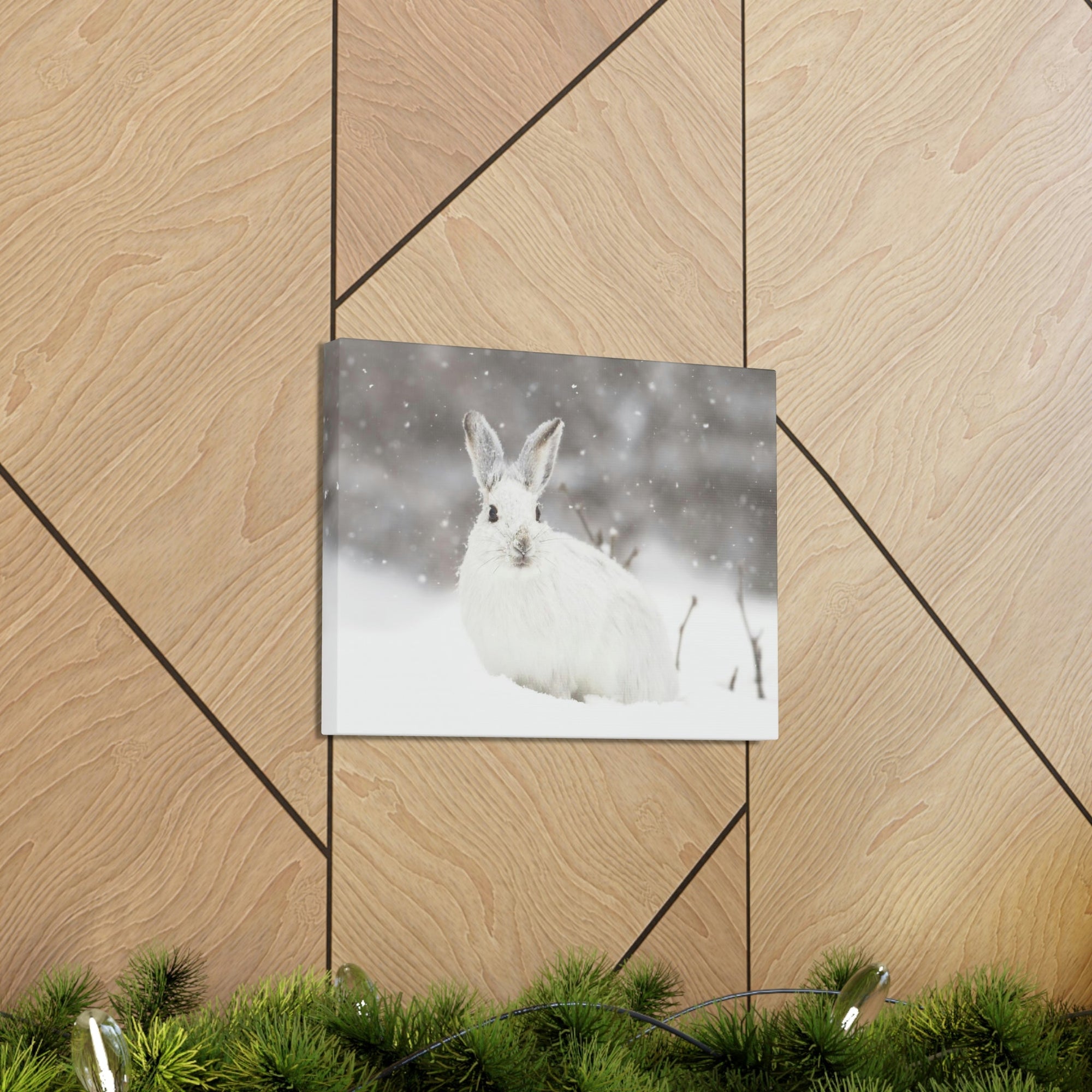 Scripture Walls Majestic Snow Hare Art Majestic Snow Hare Print Animal Wall Art Wildlife Canvas Prints Wall Art Ready to Hang Unframed-Express Your Love Gifts