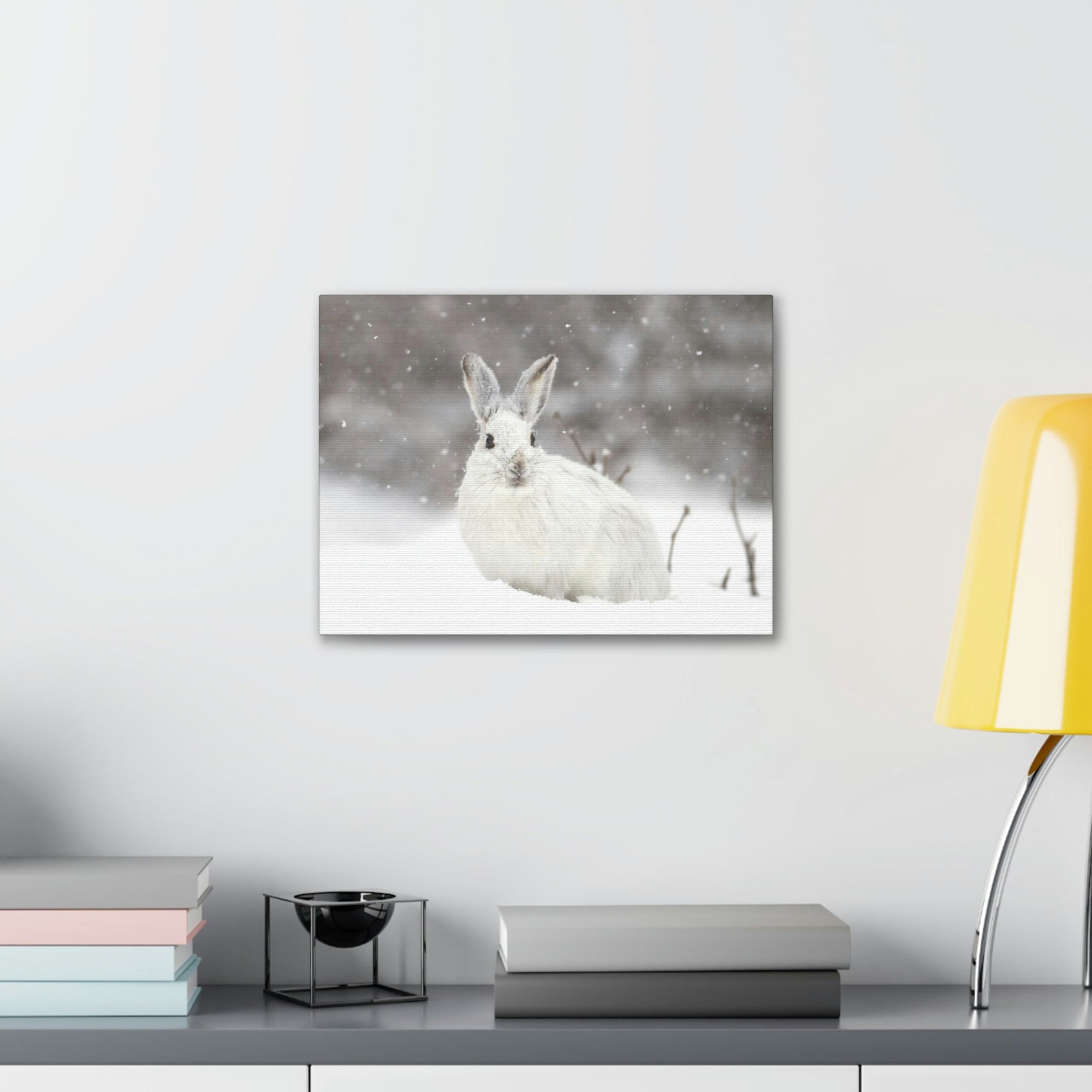 Scripture Walls Majestic Snow Hare Art Majestic Snow Hare Print Animal Wall Art Wildlife Canvas Prints Wall Art Ready to Hang Unframed-Express Your Love Gifts