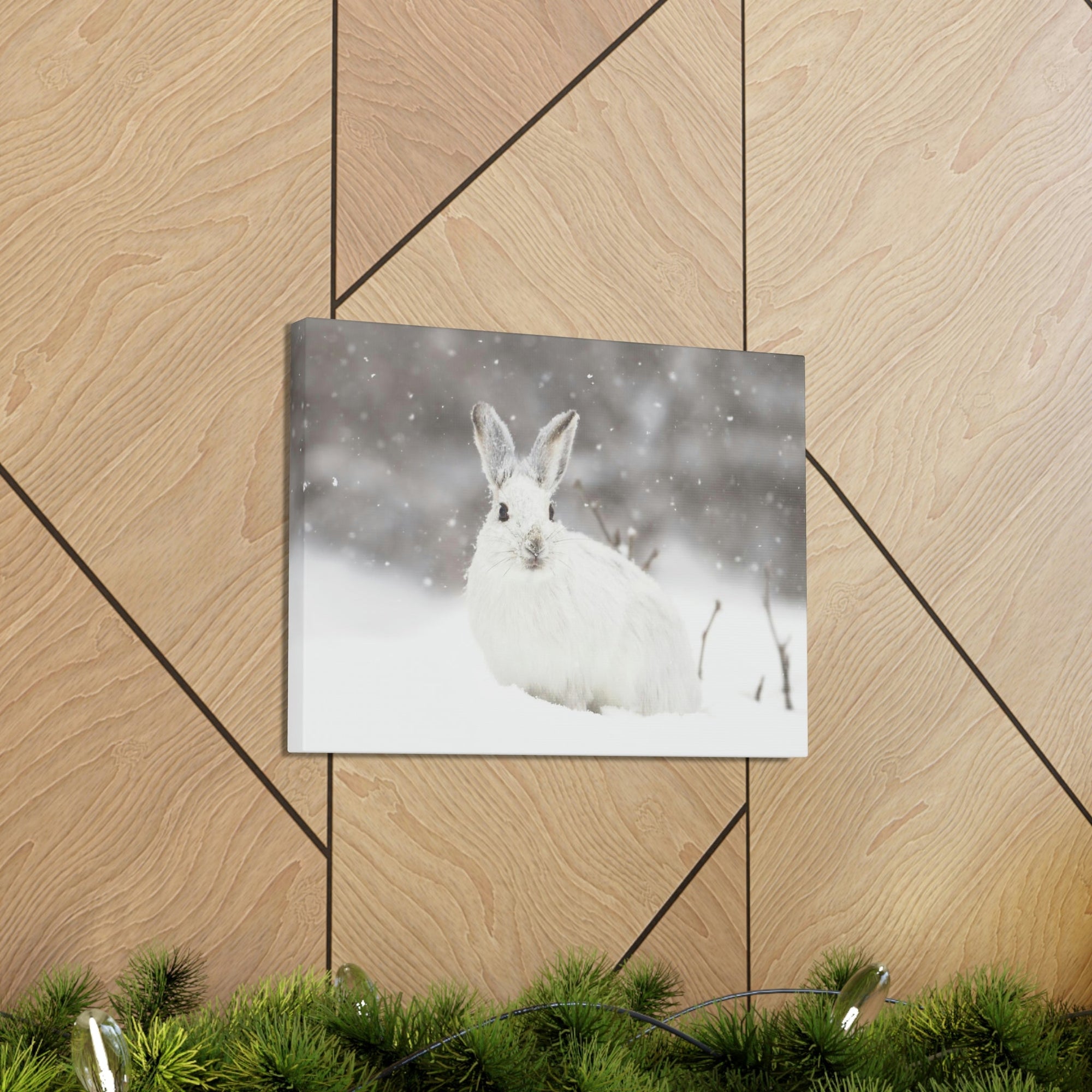 Scripture Walls Majestic Snow Hare Art Majestic Snow Hare Print Animal Wall Art Wildlife Canvas Prints Wall Art Ready to Hang Unframed-Express Your Love Gifts