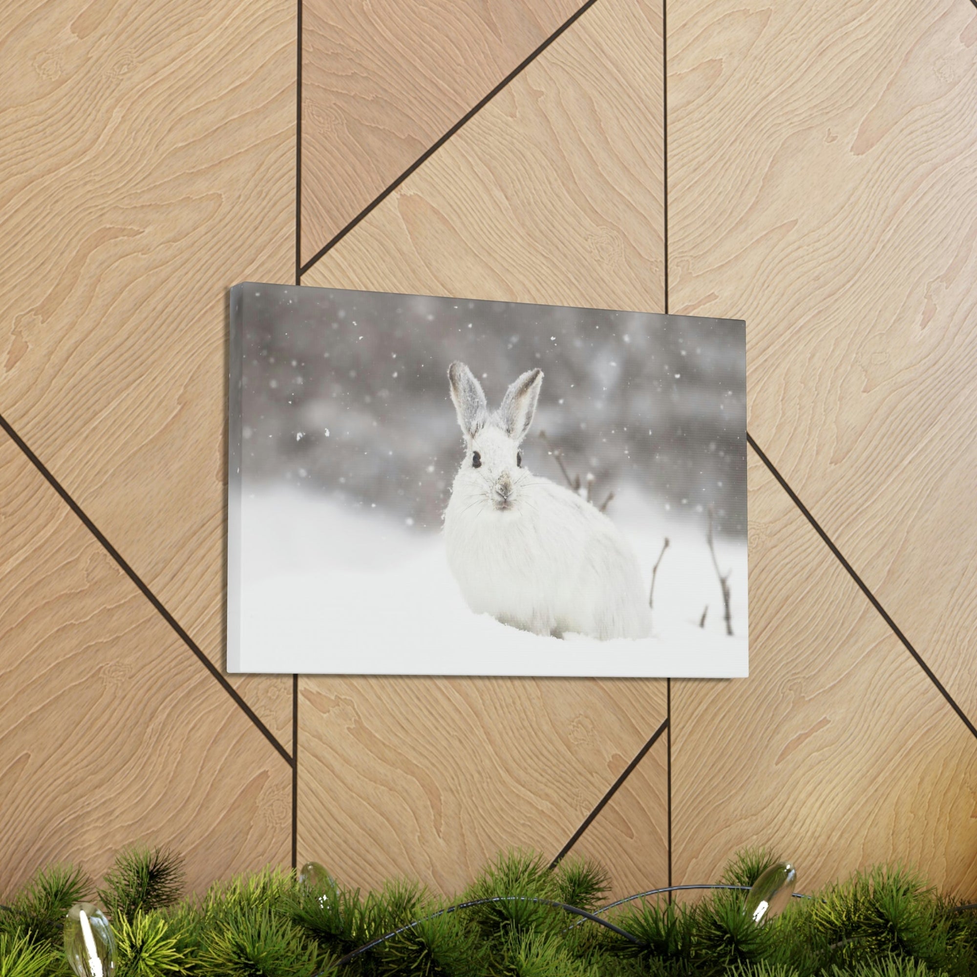 Scripture Walls Majestic Snow Hare Art Majestic Snow Hare Print Animal Wall Art Wildlife Canvas Prints Wall Art Ready to Hang Unframed-Express Your Love Gifts