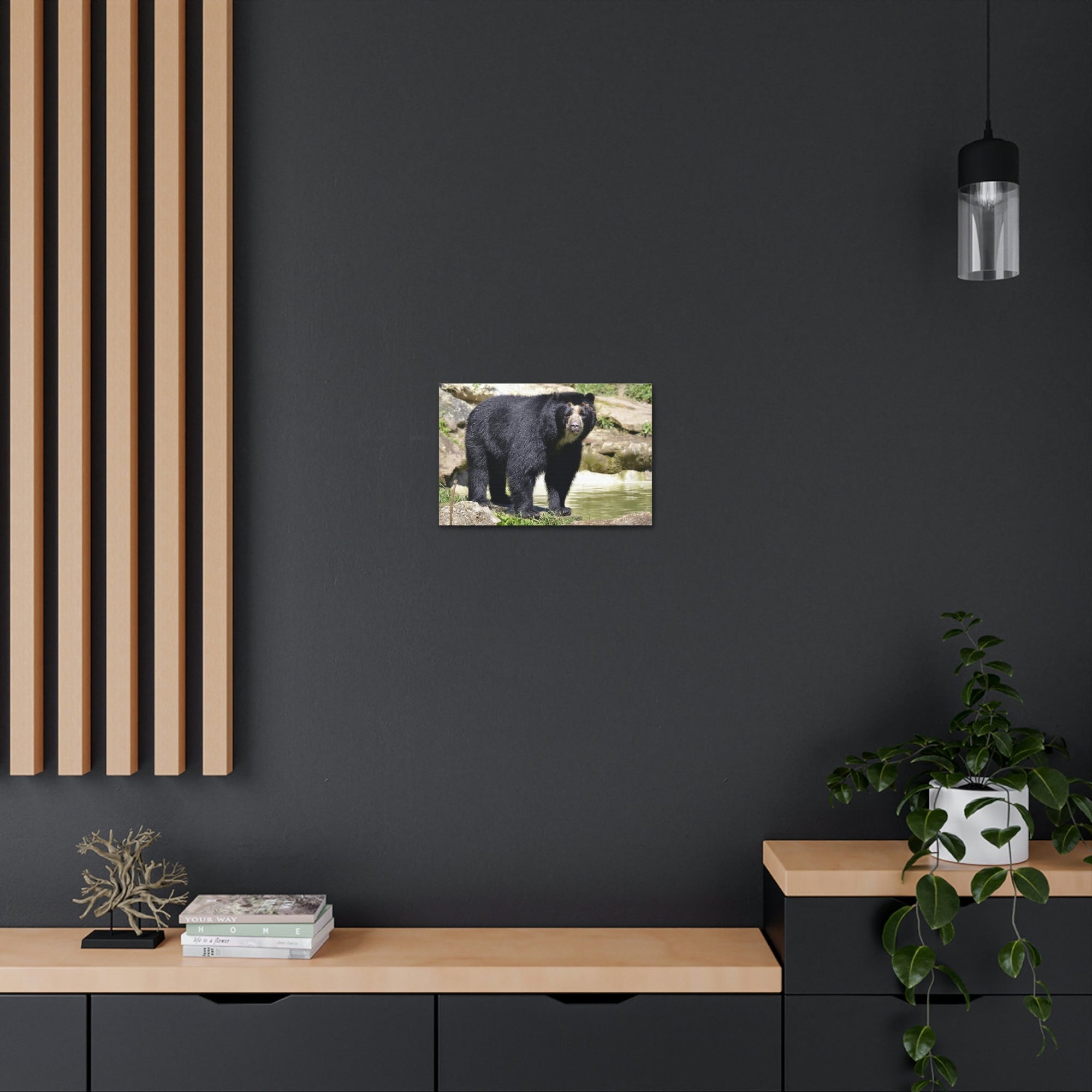 Scripture Walls Majestic Spectacled Bear Art Majestic Spectacled Bear Print Animal Wall Art Wildlife Canvas Prints Wall Art Ready to Hang Unframed-Express Your Love Gifts