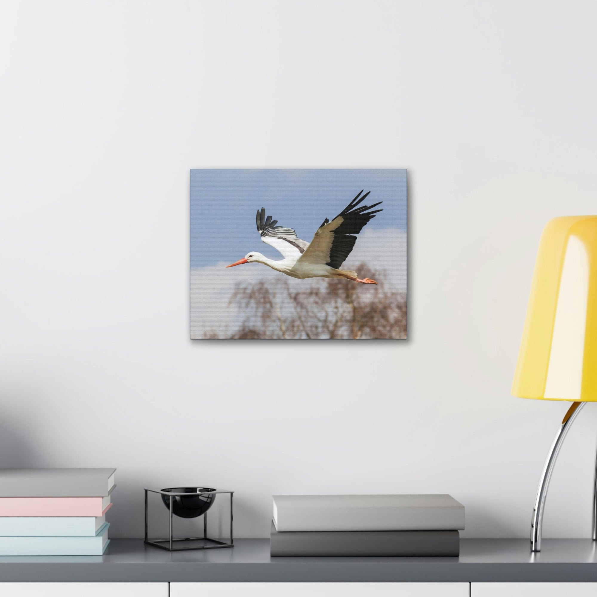 Scripture Walls Majestic Stork Art Majestic Stork Print Animal Wall Art Wildlife Canvas Prints Wall Art Ready to Hang Unframed-Express Your Love Gifts