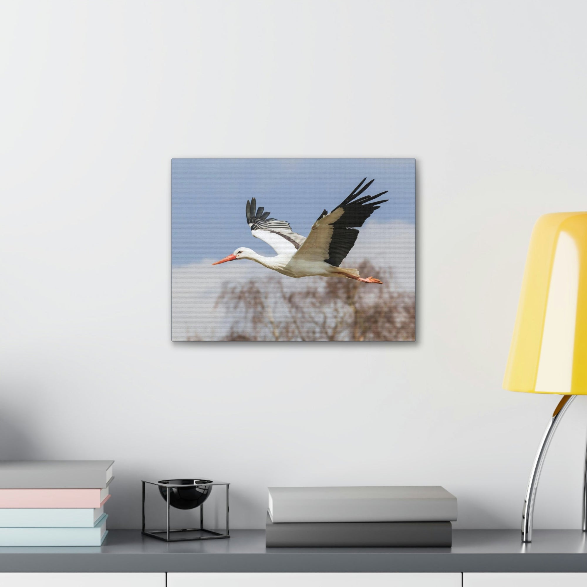 Scripture Walls Majestic Stork Art Majestic Stork Print Animal Wall Art Wildlife Canvas Prints Wall Art Ready to Hang Unframed-Express Your Love Gifts