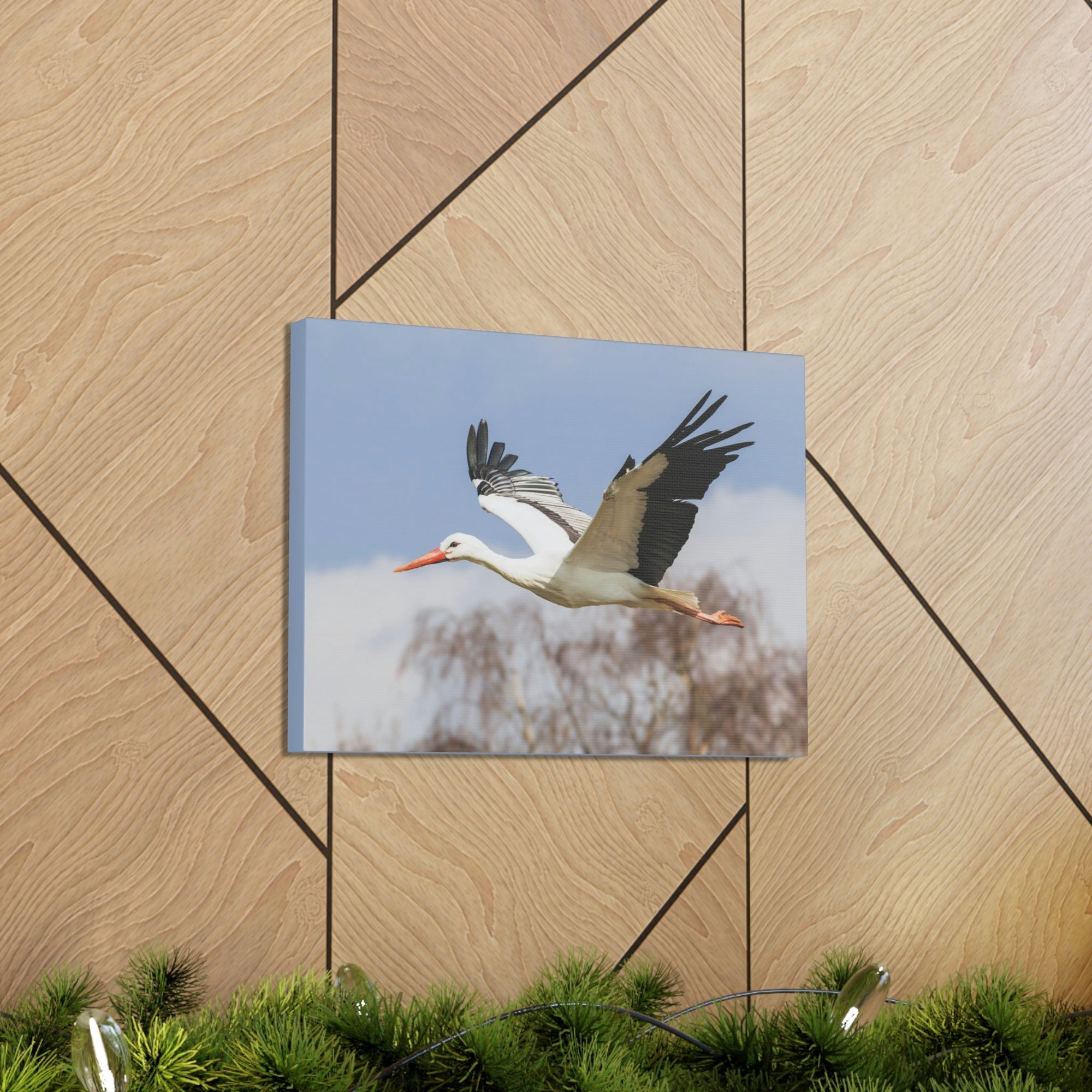 Scripture Walls Majestic Stork Art Majestic Stork Print Animal Wall Art Wildlife Canvas Prints Wall Art Ready to Hang Unframed-Express Your Love Gifts