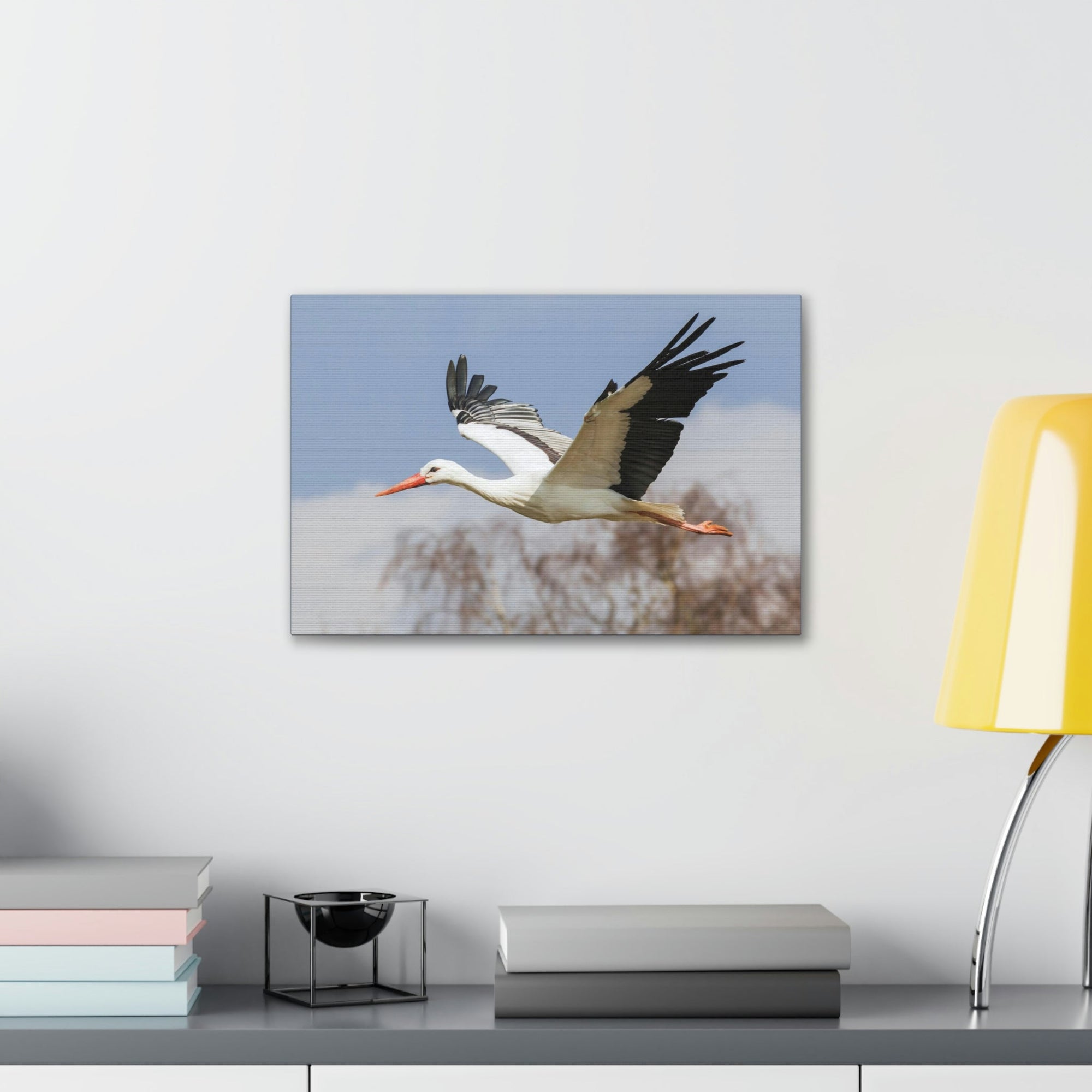 Scripture Walls Majestic Stork Art Majestic Stork Print Animal Wall Art Wildlife Canvas Prints Wall Art Ready to Hang Unframed-Express Your Love Gifts