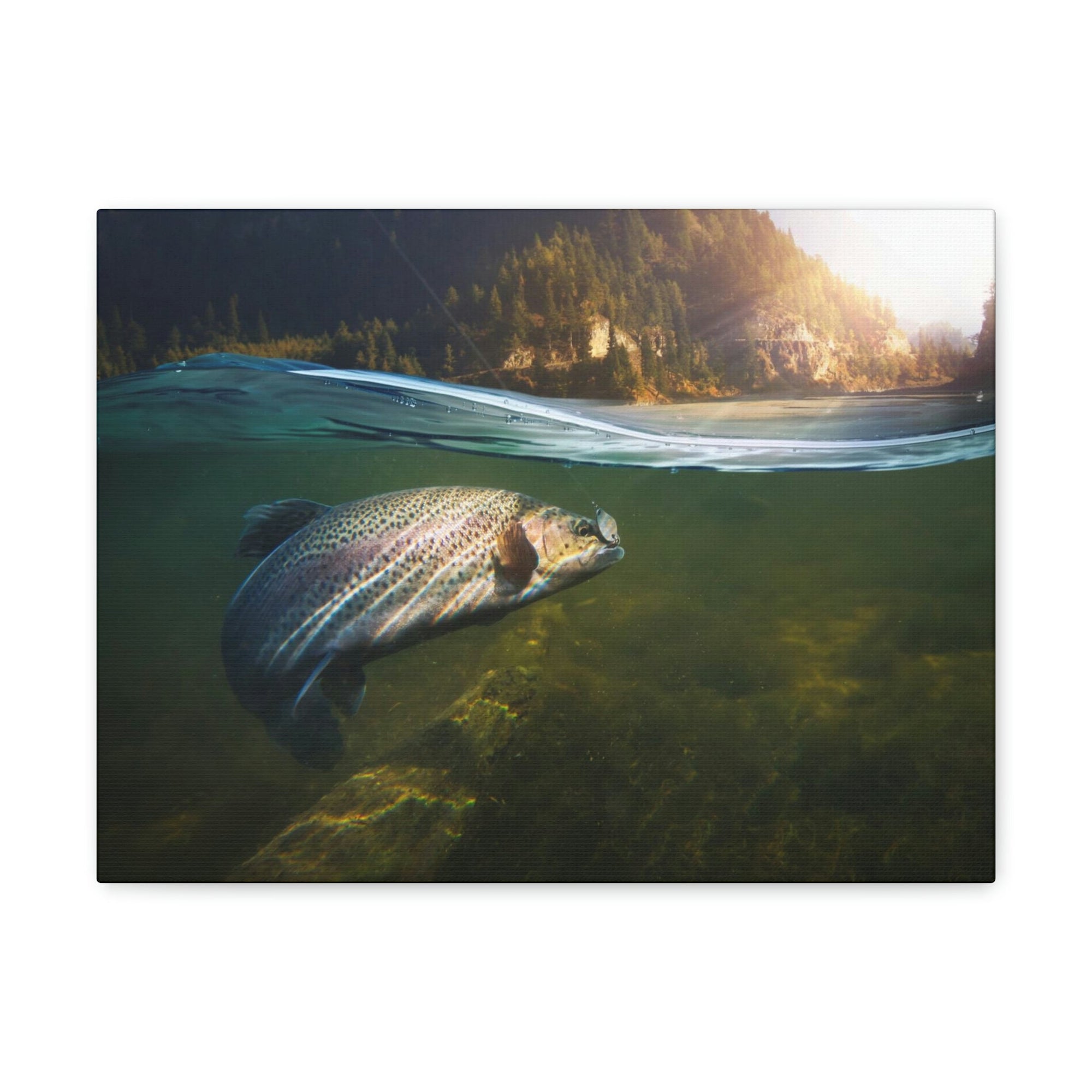 Scripture Walls Majestic Trout Art Majestic Trout Print Animal Wall Art Wildlife Canvas Prints Wall Art Ready to Hang Unframed-Express Your Love Gifts