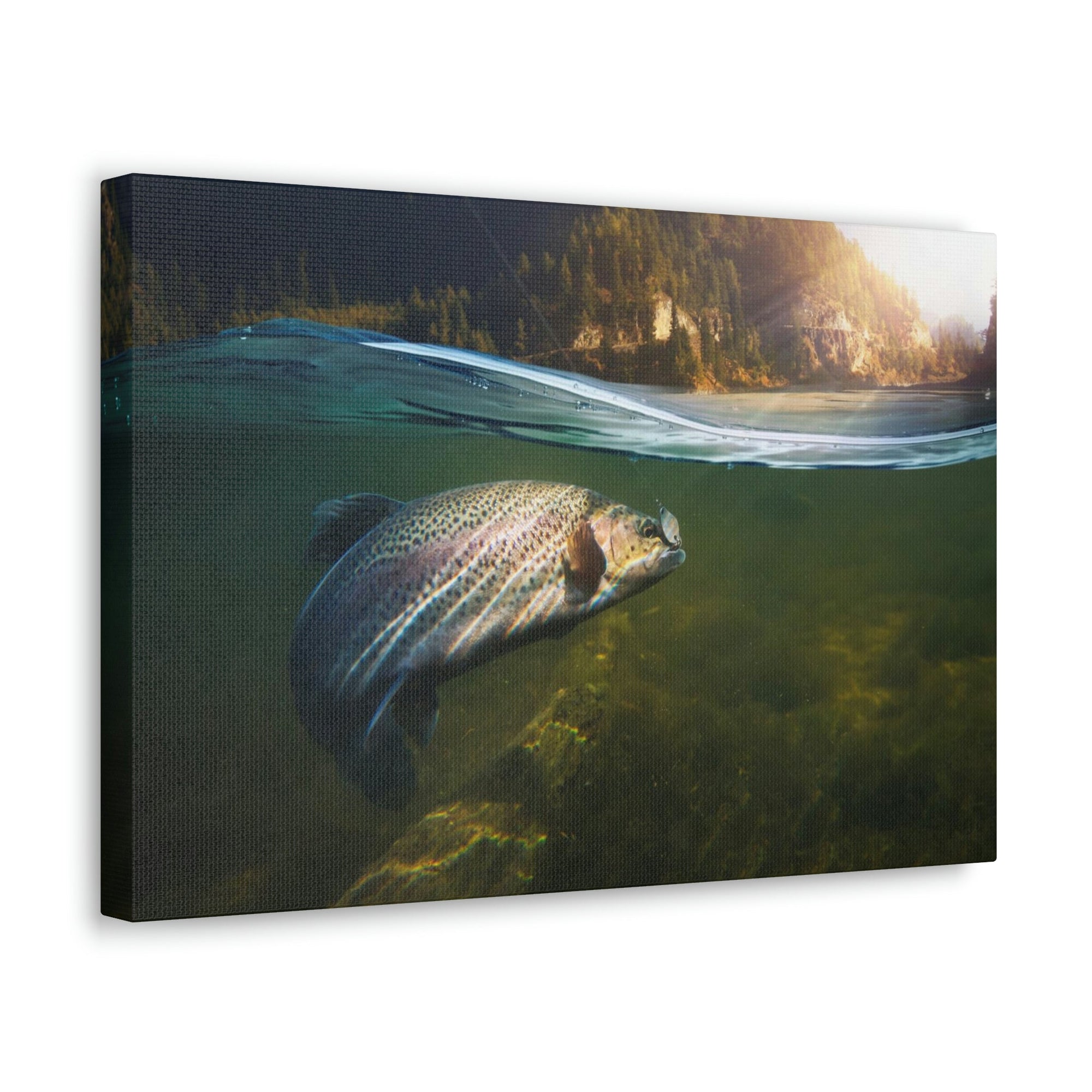 Scripture Walls Majestic Trout Art Majestic Trout Print Animal Wall Art Wildlife Canvas Prints Wall Art Ready to Hang Unframed-Express Your Love Gifts