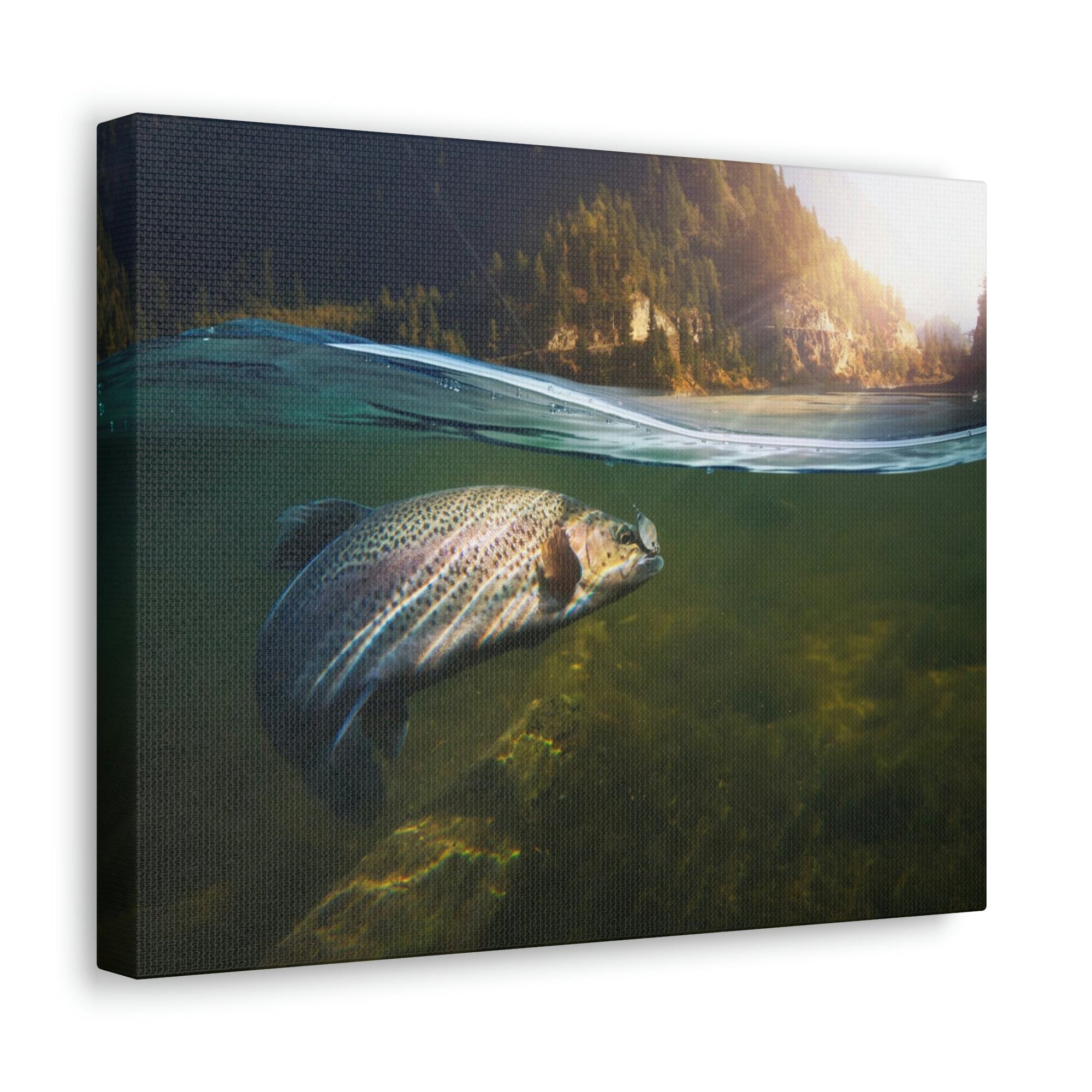 Scripture Walls Majestic Trout Art Majestic Trout Print Animal Wall Art Wildlife Canvas Prints Wall Art Ready to Hang Unframed-Express Your Love Gifts