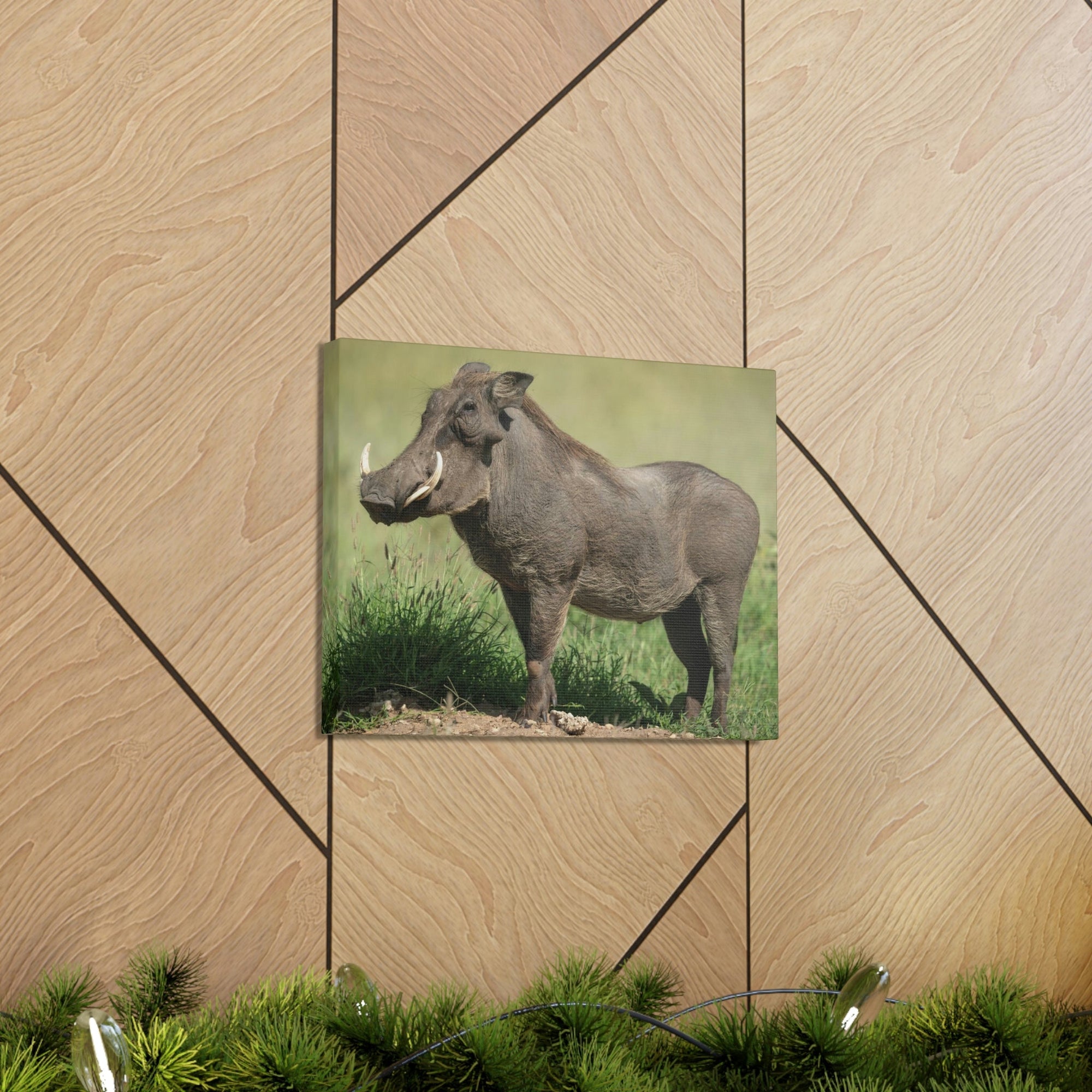 Scripture Walls Majestic Warthog Art Majestic Warthog Print Animal Wall Art Wildlife Canvas Prints Wall Art Ready to Hang Unframed-Express Your Love Gifts