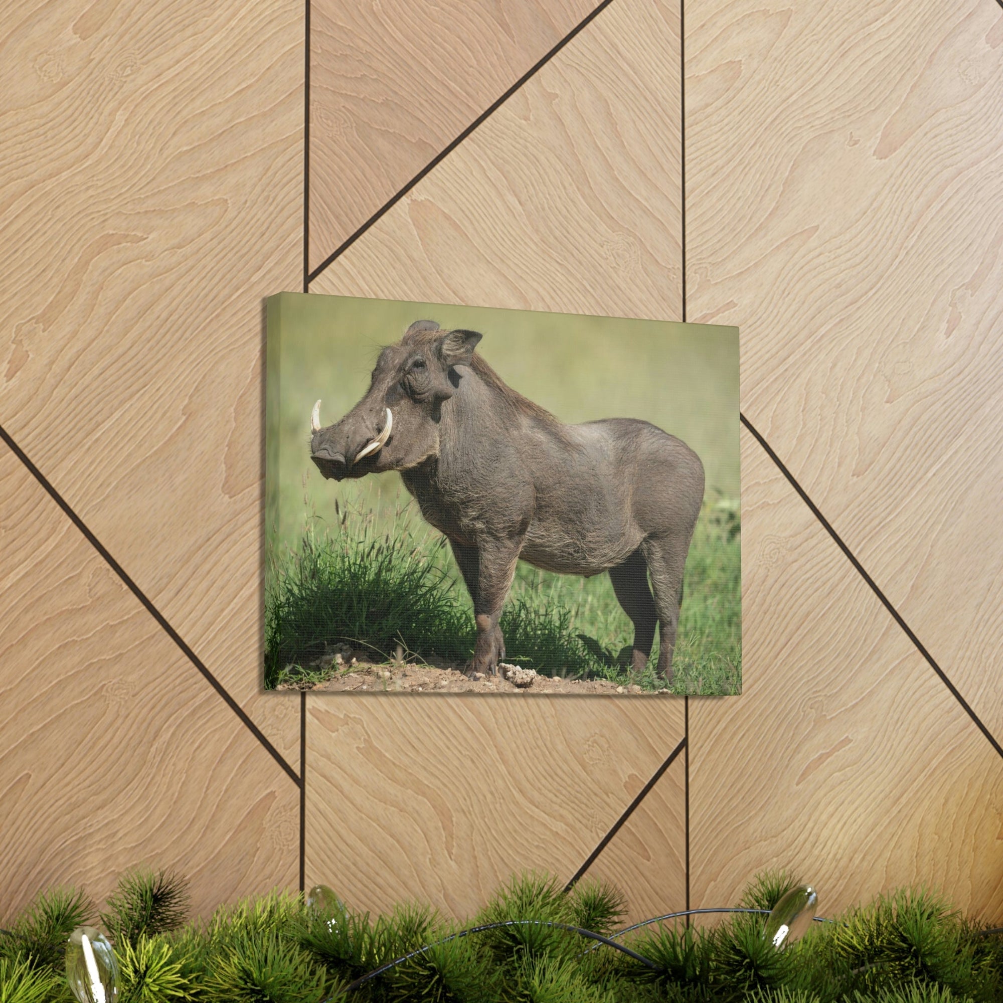 Scripture Walls Majestic Warthog Art Majestic Warthog Print Animal Wall Art Wildlife Canvas Prints Wall Art Ready to Hang Unframed-Express Your Love Gifts