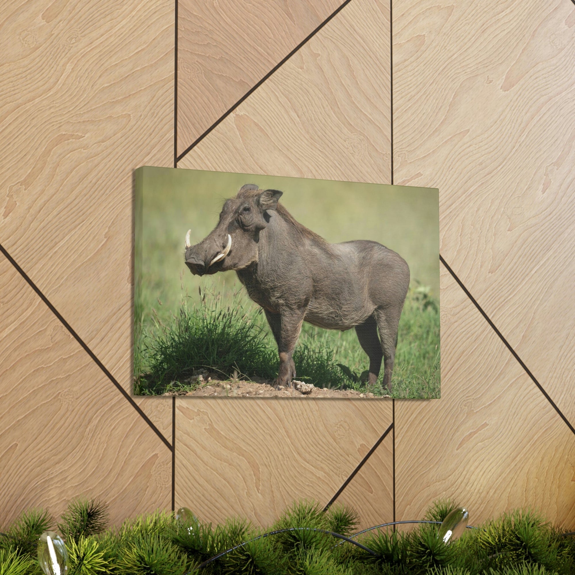 Scripture Walls Majestic Warthog Art Majestic Warthog Print Animal Wall Art Wildlife Canvas Prints Wall Art Ready to Hang Unframed-Express Your Love Gifts