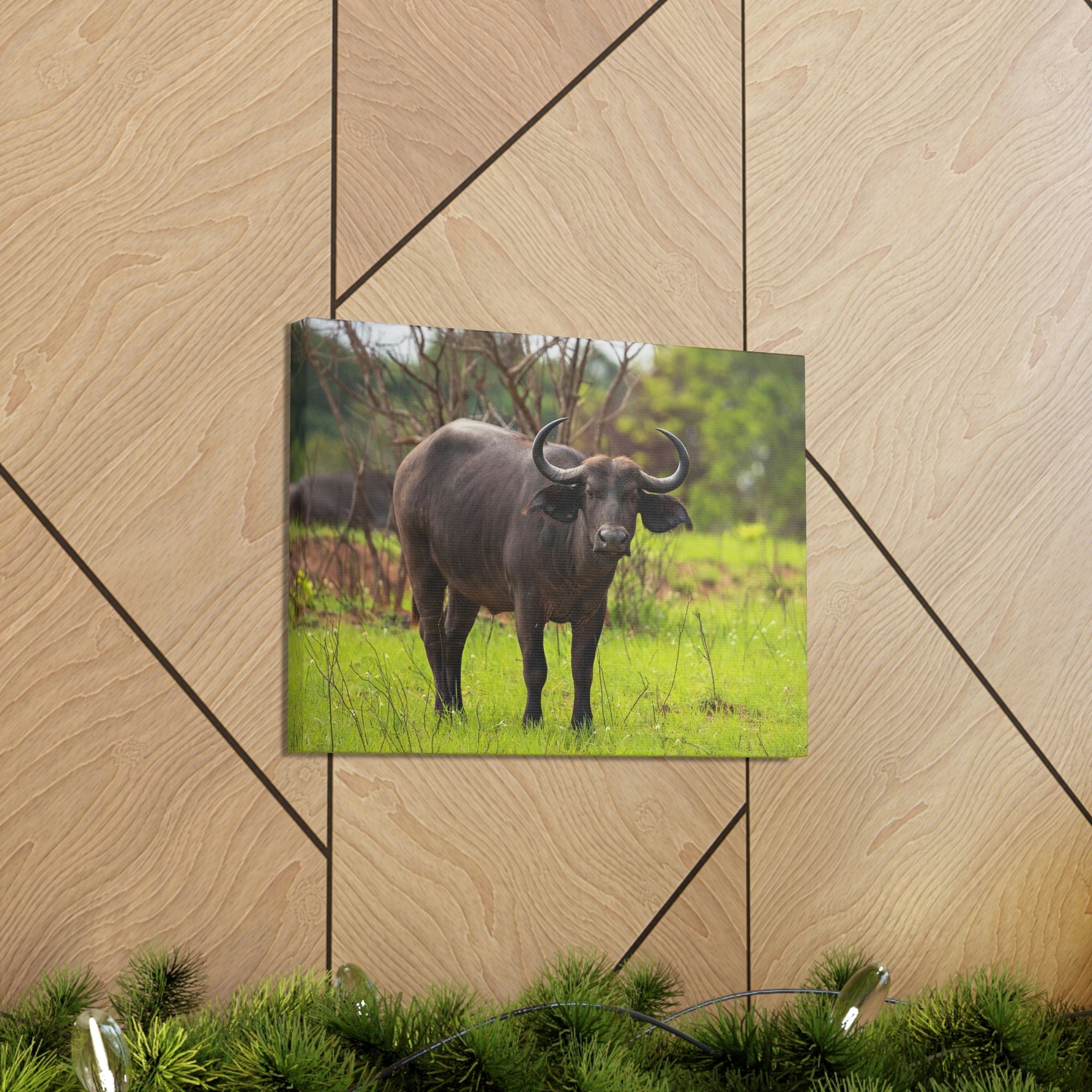 Scripture Walls Majestic Water Buffalo Art Majestic Water Buffalo Print Animal Wall Art Wildlife Canvas Prints Wall Art Ready to Hang Unframed-Express Your Love Gifts